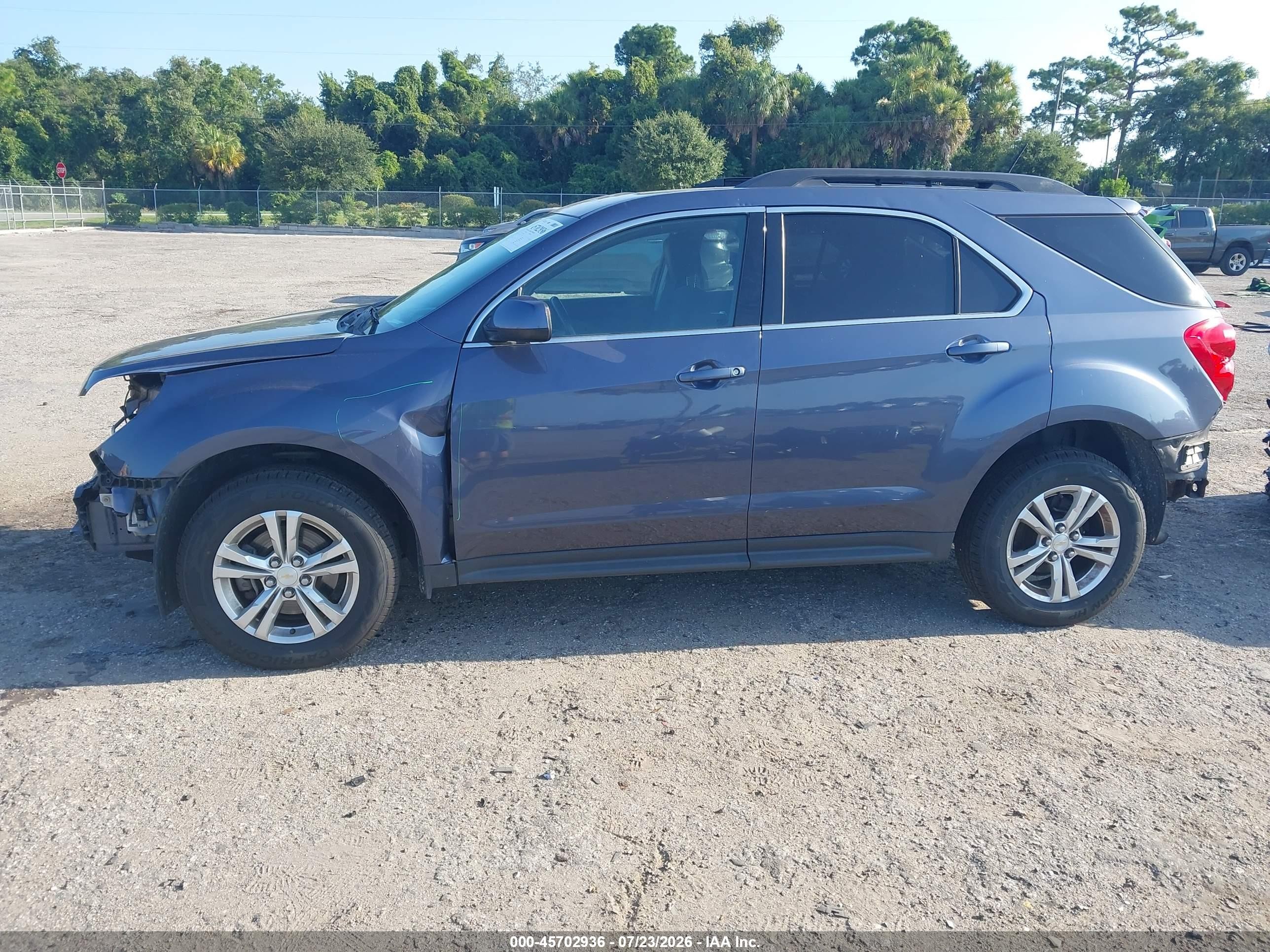 2013 Chevrolet Equinox Lt Gray vin: 2GNFLEEK7D6248985