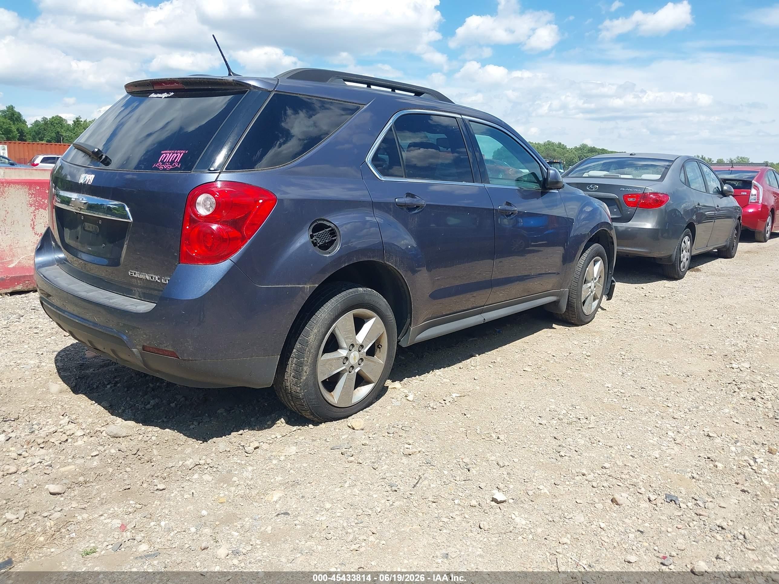 2013 Chevrolet Equinox 1lt Dark Blue vin: 2GNFLEEK8D6310670