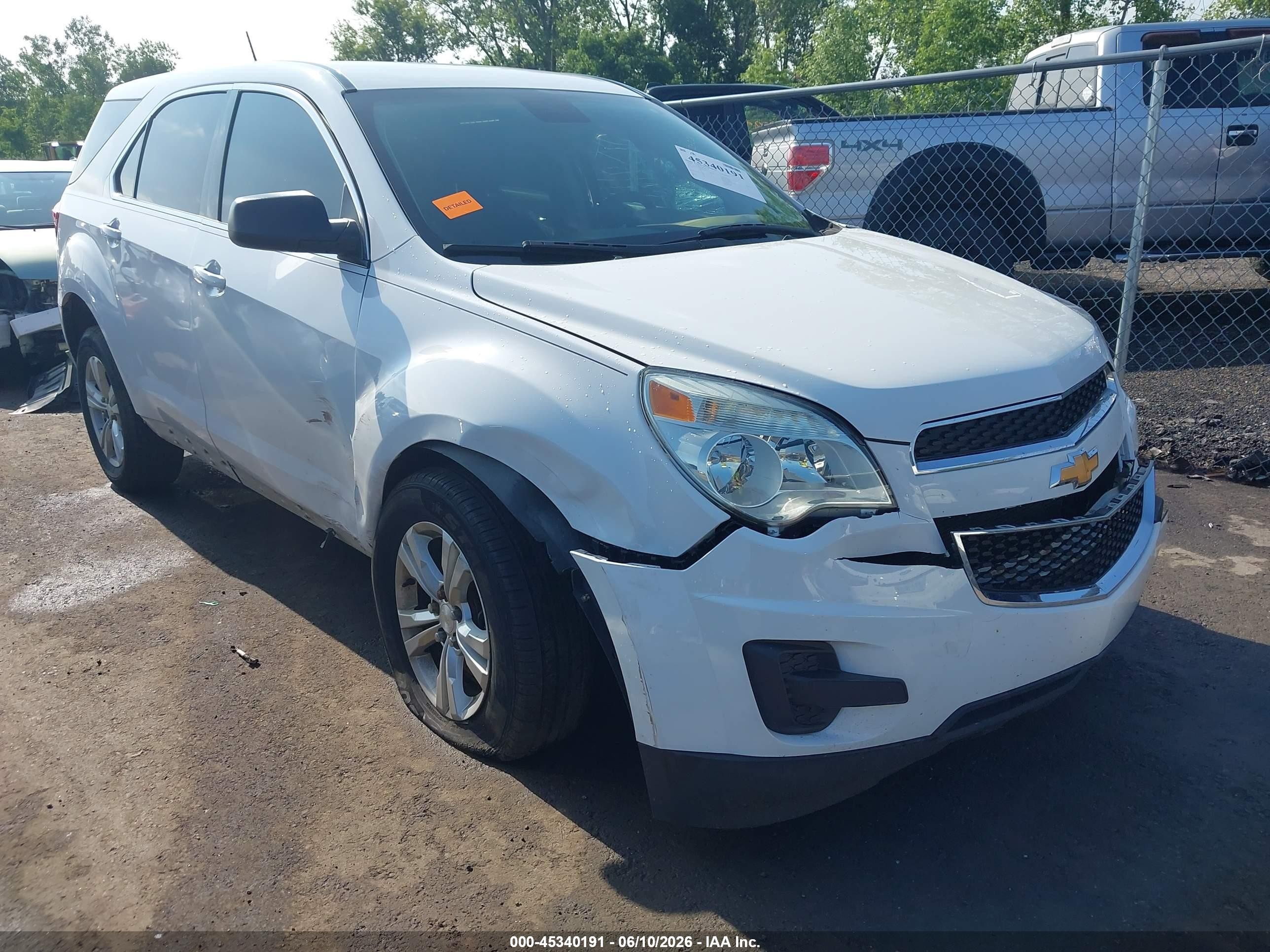 2014 Chevrolet Equinox Ls White vin: 2GNFLEEK8E6354475