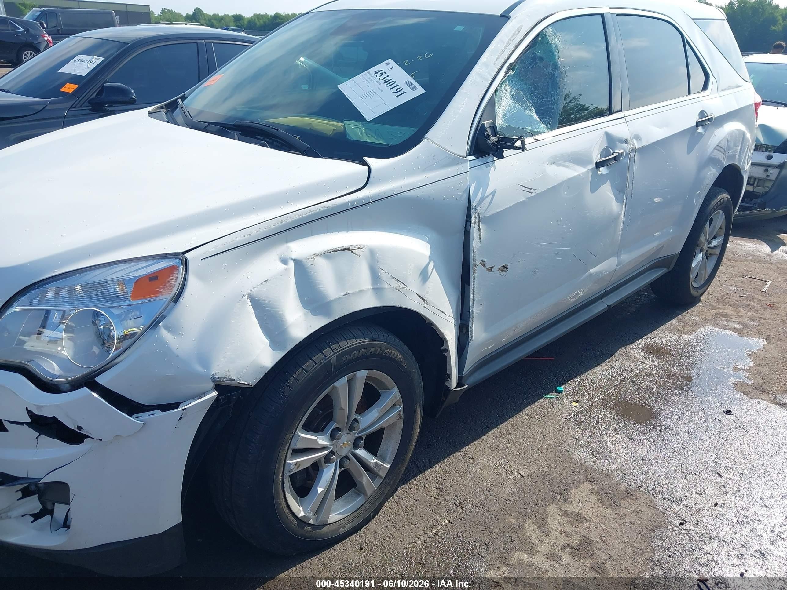 2014 Chevrolet Equinox Ls White vin: 2GNFLEEK8E6354475