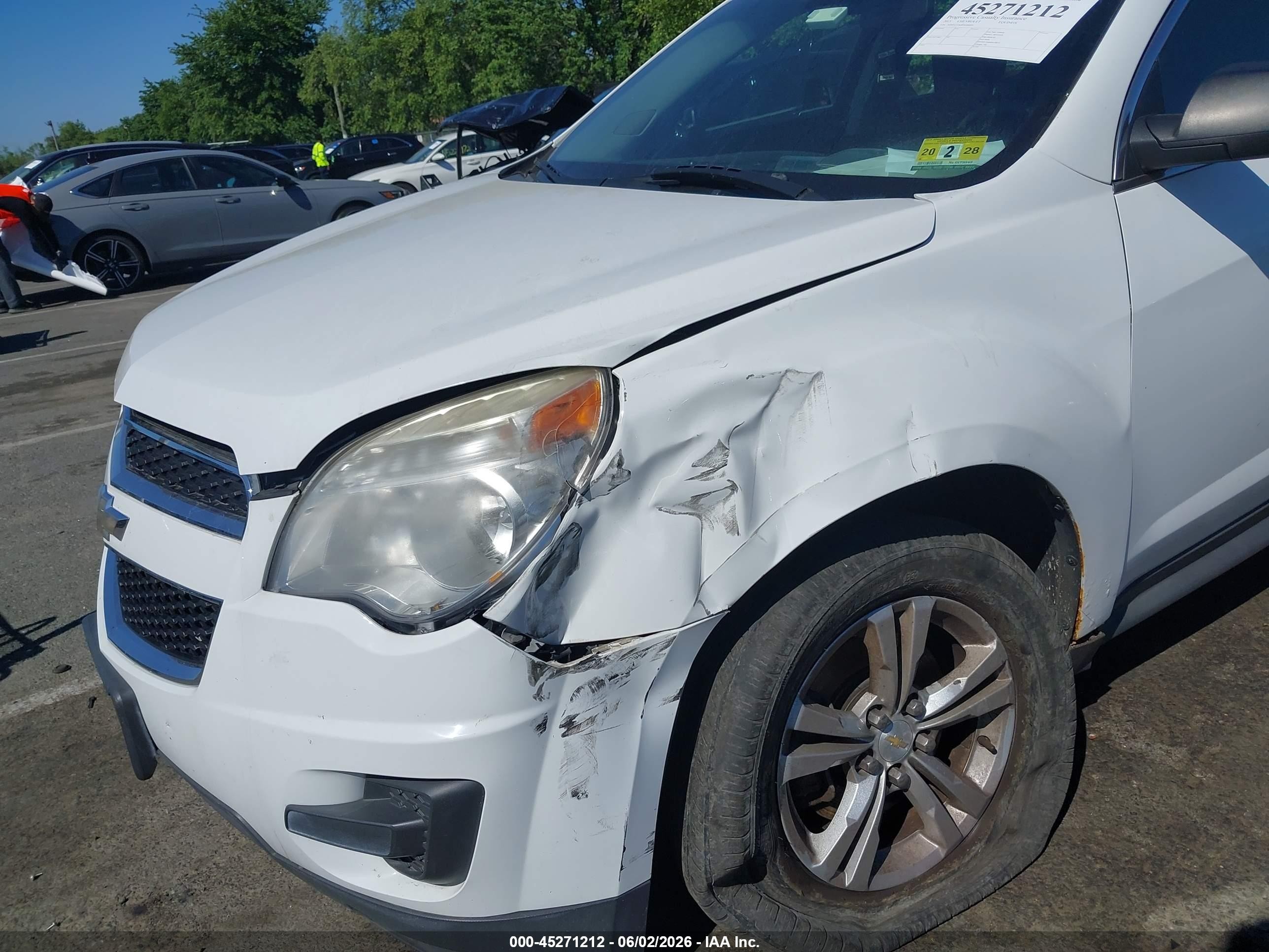 2015 Chevrolet Equinox Ls White vin: 2GNFLEEK8F6184801