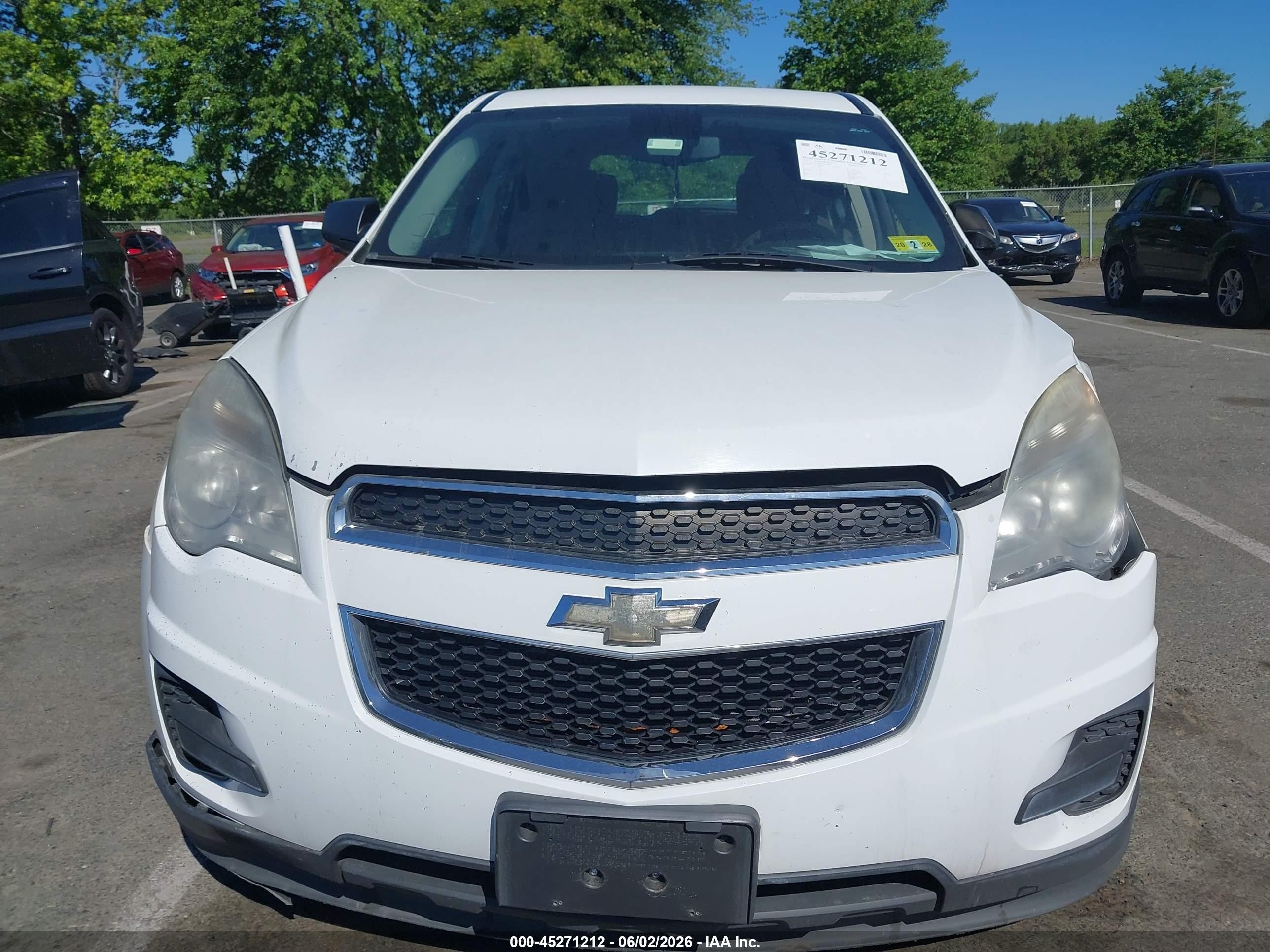 2015 Chevrolet Equinox Ls White vin: 2GNFLEEK8F6184801