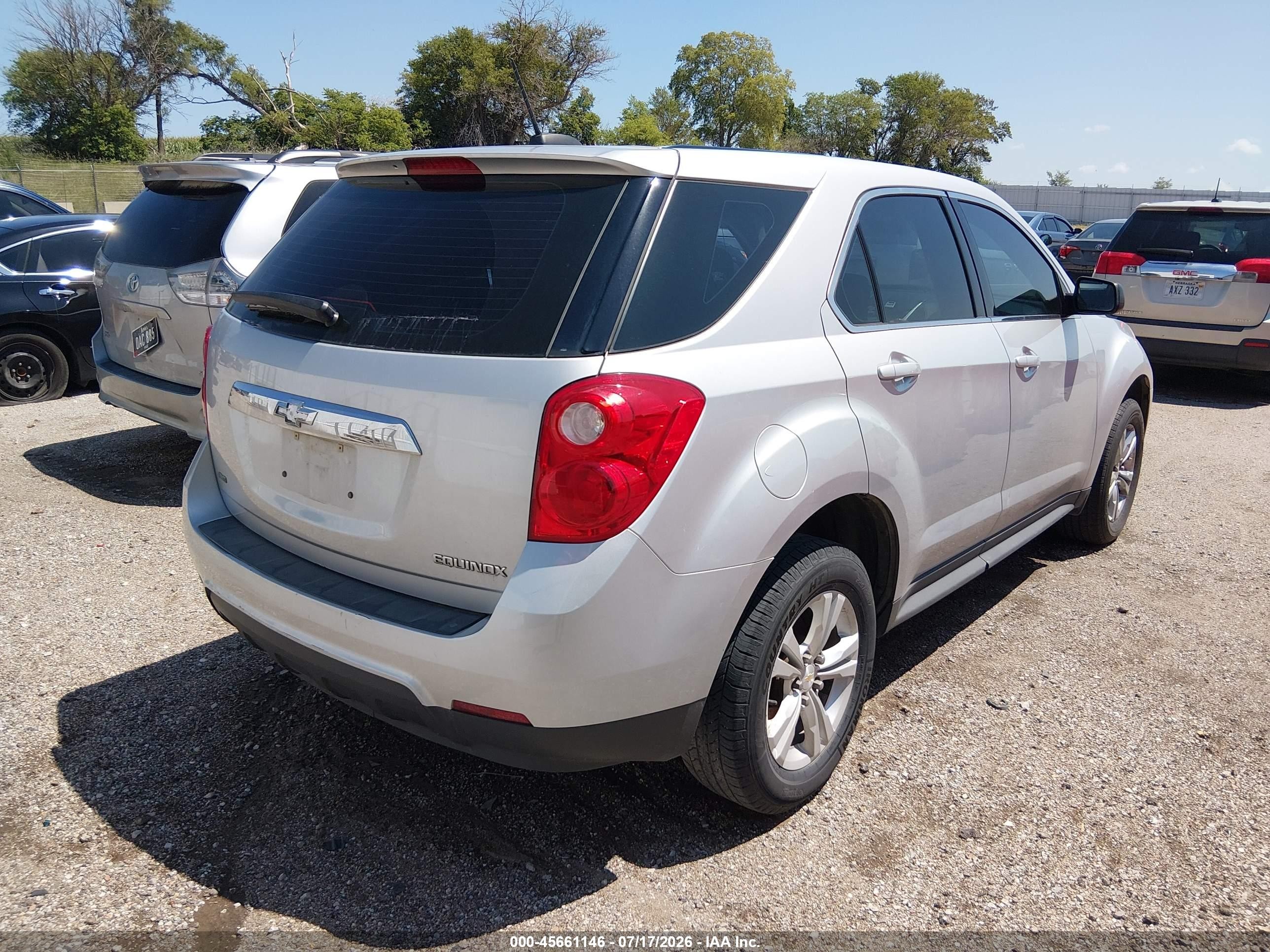 2015 Chevrolet Equinox Ls Silver vin: 2GNFLEEK8F6194387