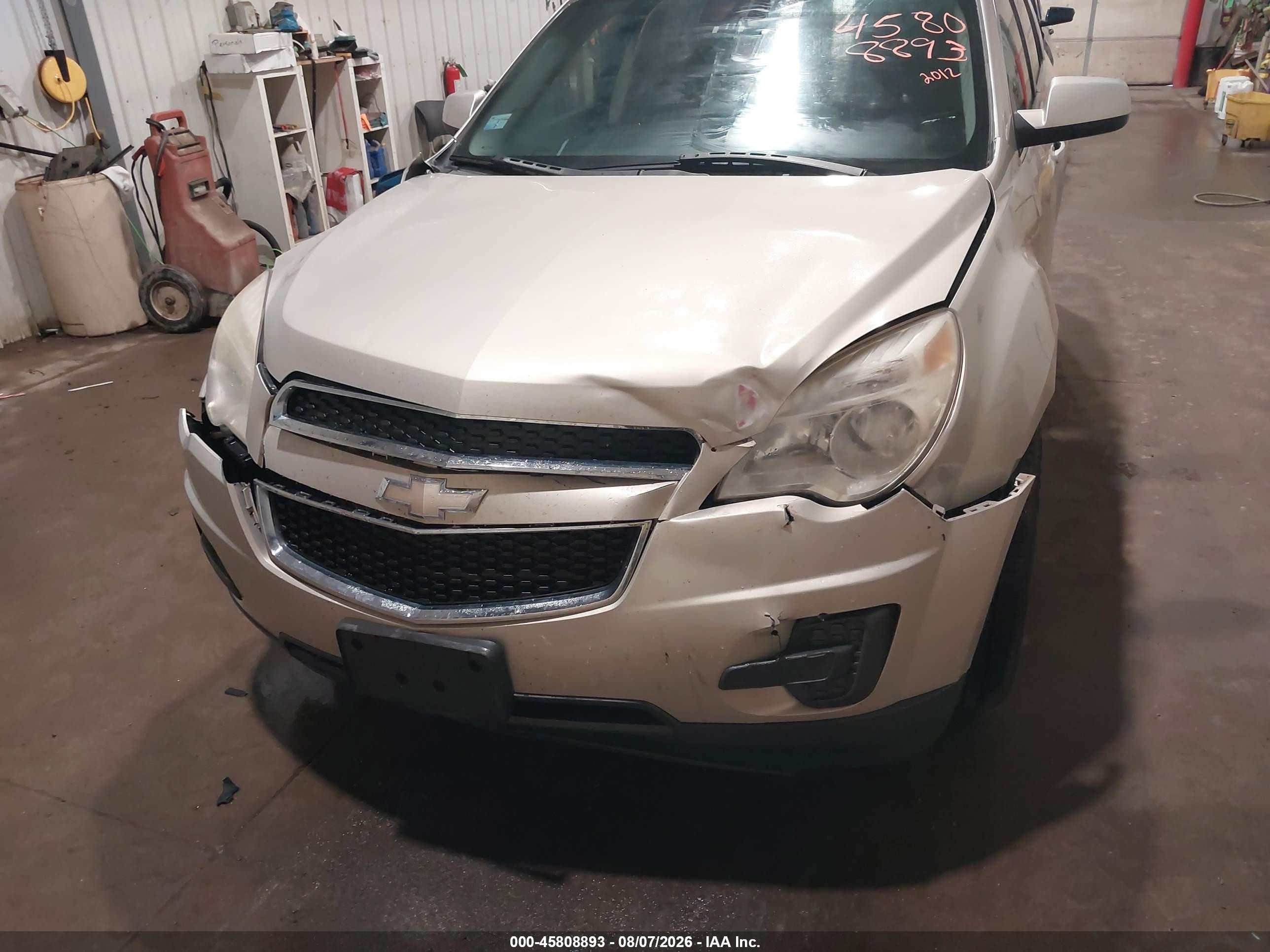 2012 Chevrolet Equinox Lt W/1lt Желто-коричневый vin: 2GNFLEEK9C6241132