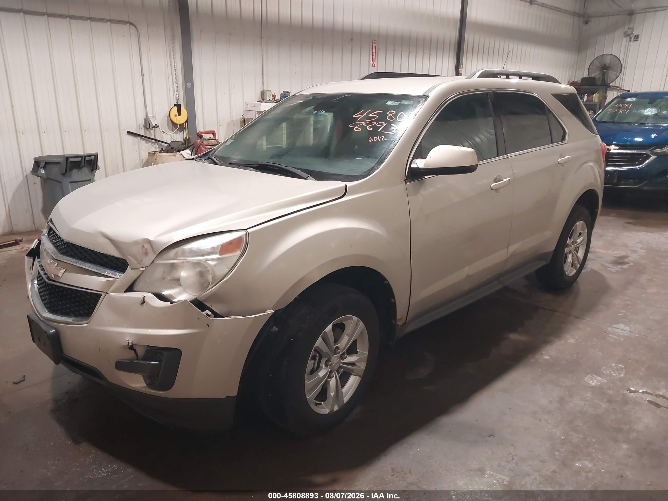 2012 Chevrolet Equinox Lt W/1lt Желто-коричневый vin: 2GNFLEEK9C6241132