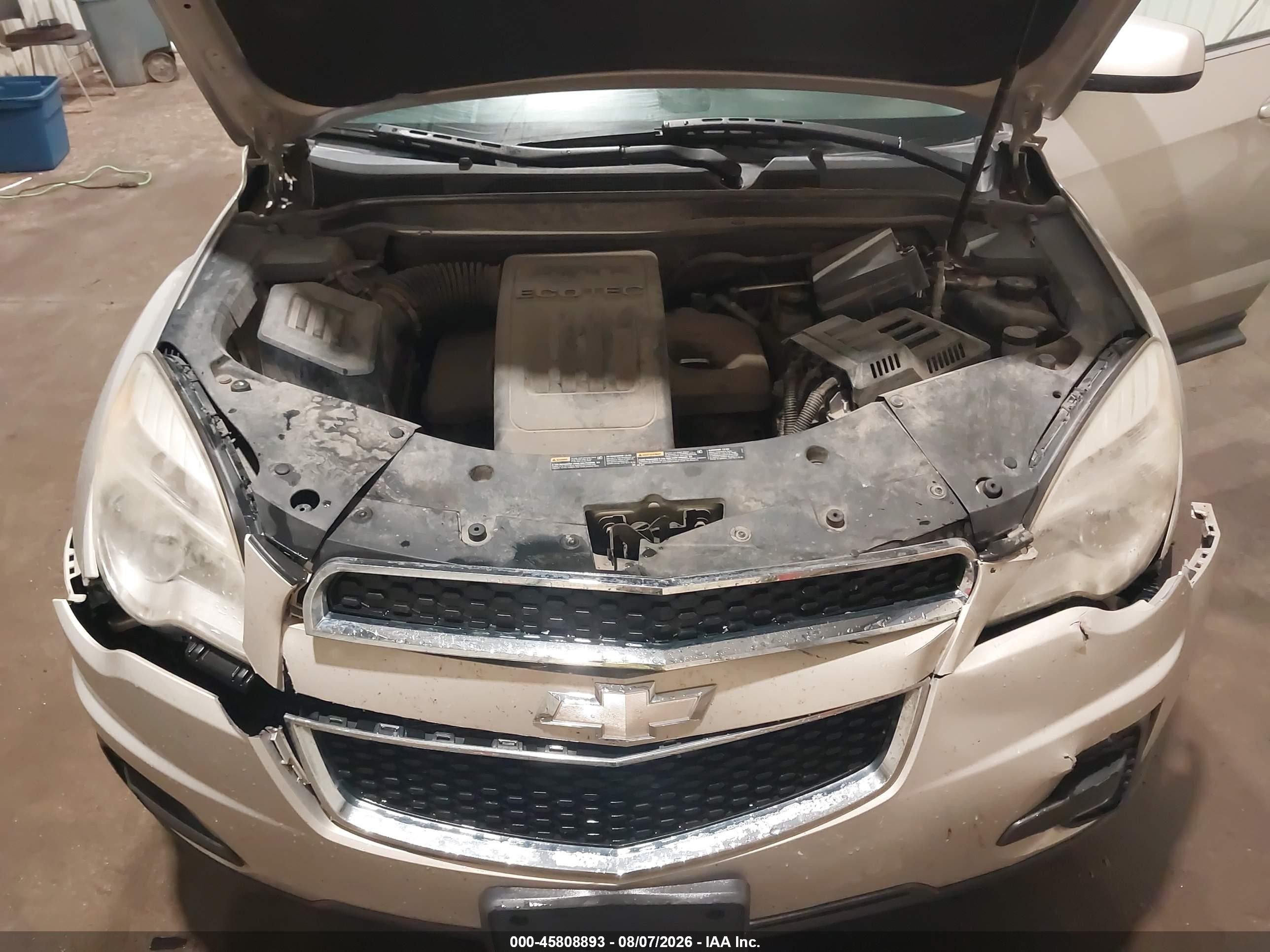 2012 Chevrolet Equinox Lt W/1lt Желто-коричневый vin: 2GNFLEEK9C6241132