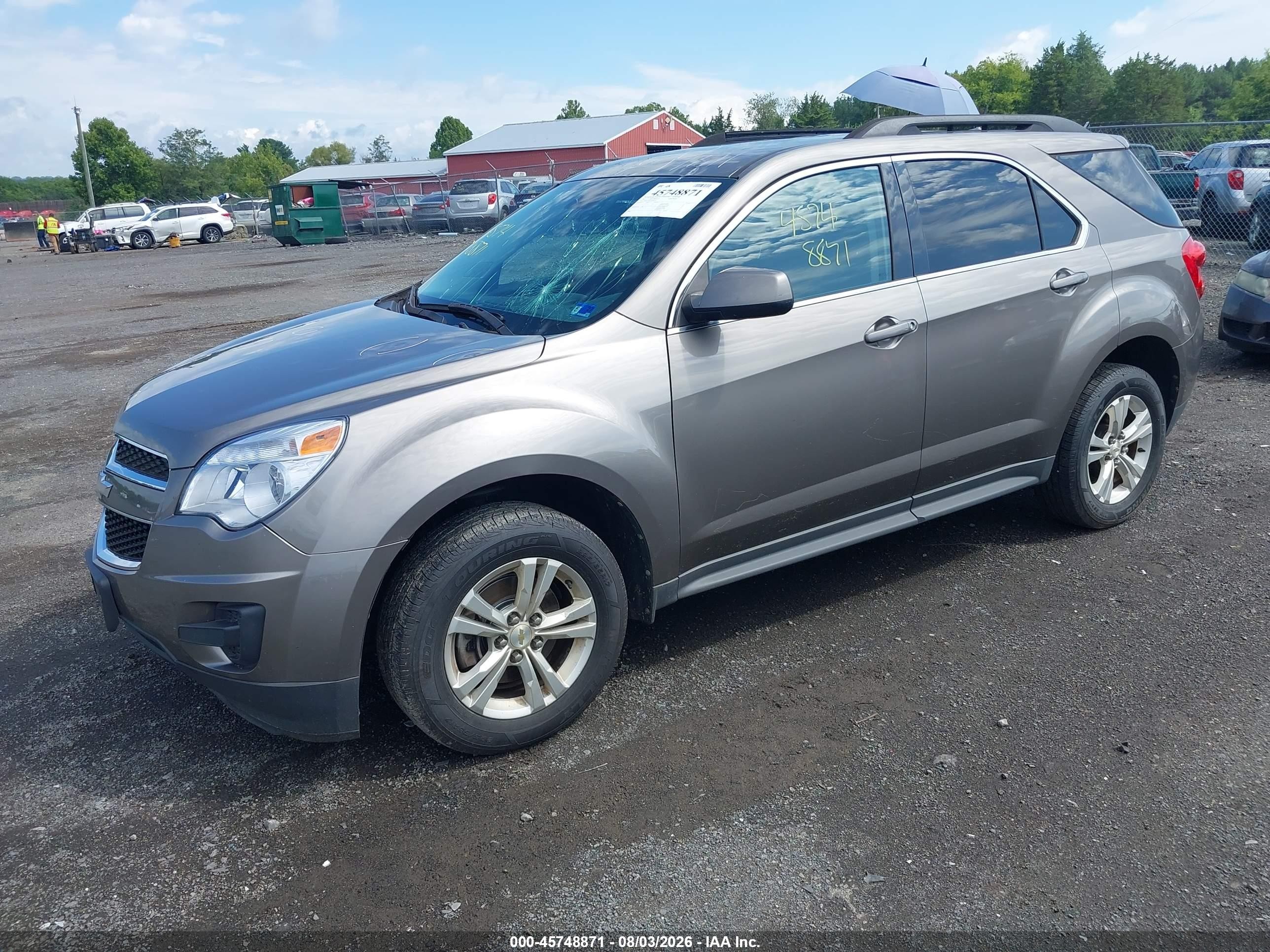 2012 Chevrolet Equinox Lt W/1lt Gray vin: 2GNFLEEK9C6306559