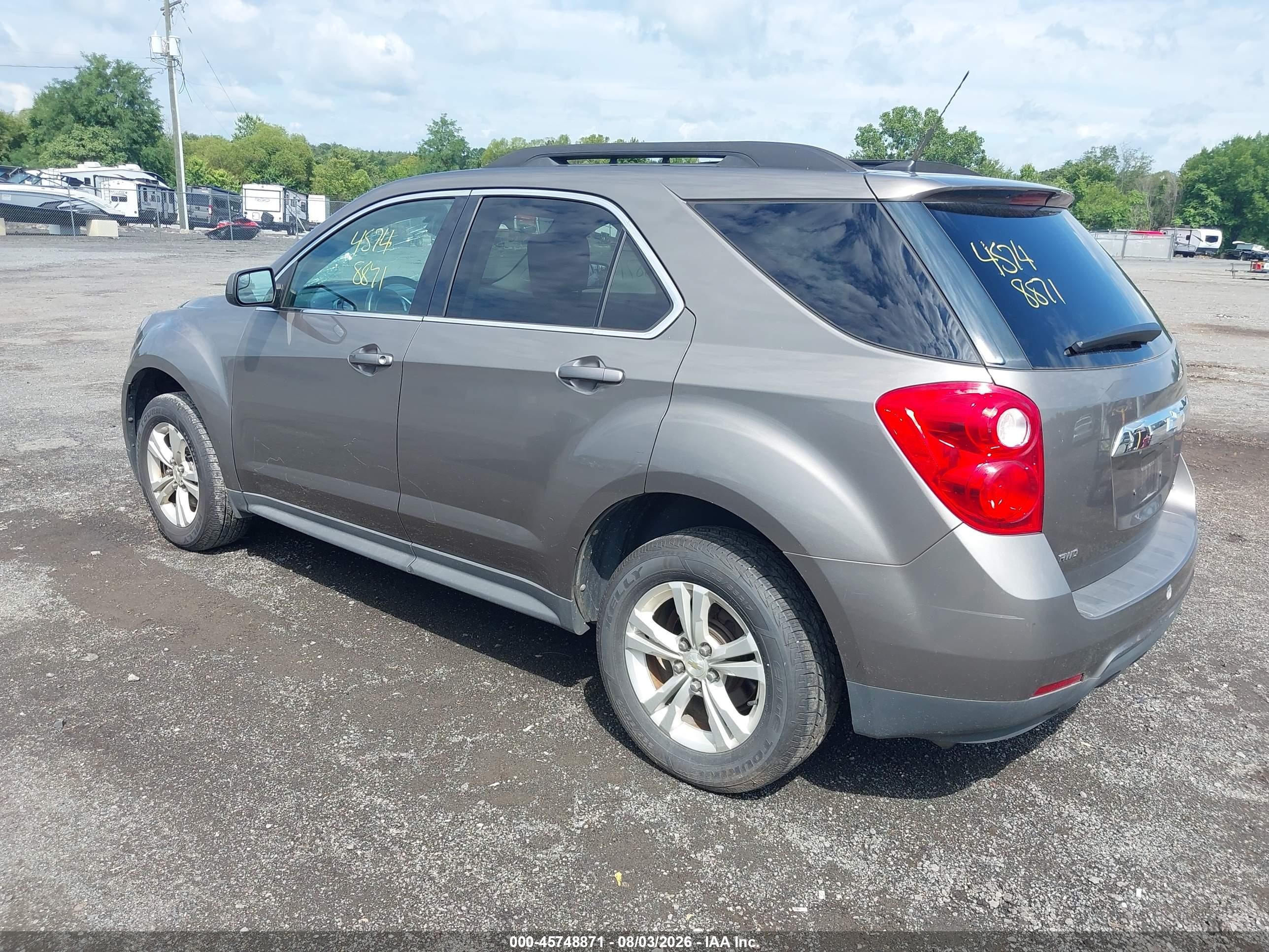 2012 Chevrolet Equinox Lt W/1lt Gray vin: 2GNFLEEK9C6306559