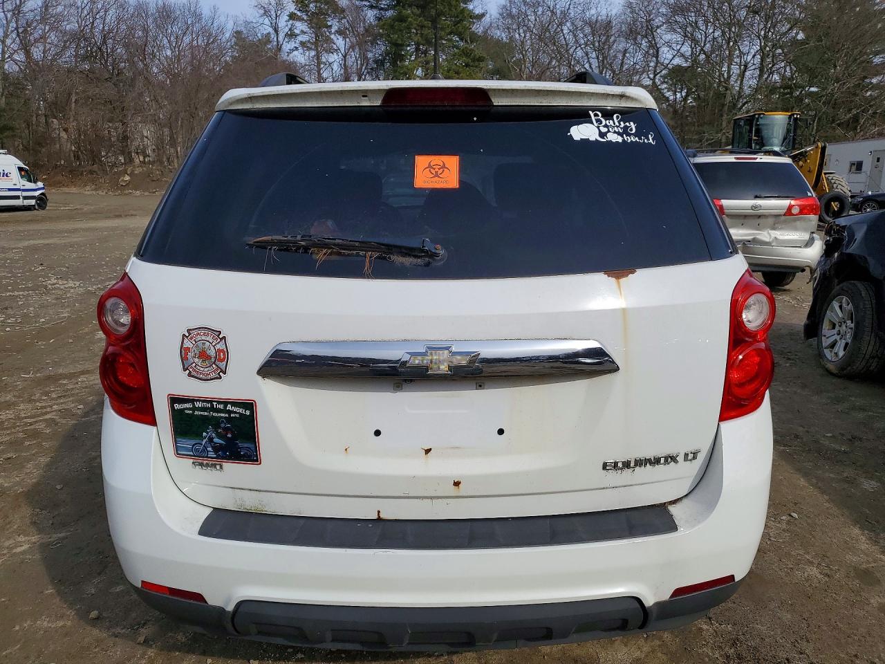 2012 Chevrolet Equinox Lt White vin: 2GNFLEEK9C6373677