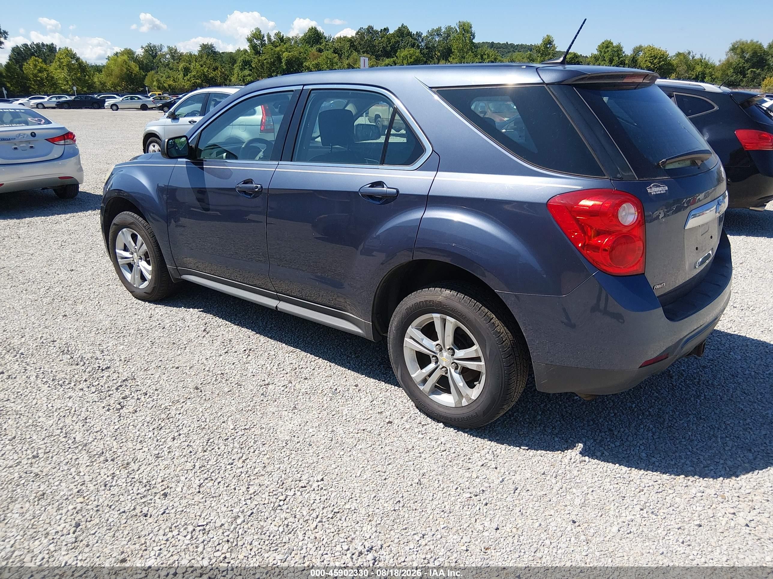 2014 Chevrolet Equinox Ls Blue vin: 2GNFLEEK9E6236015