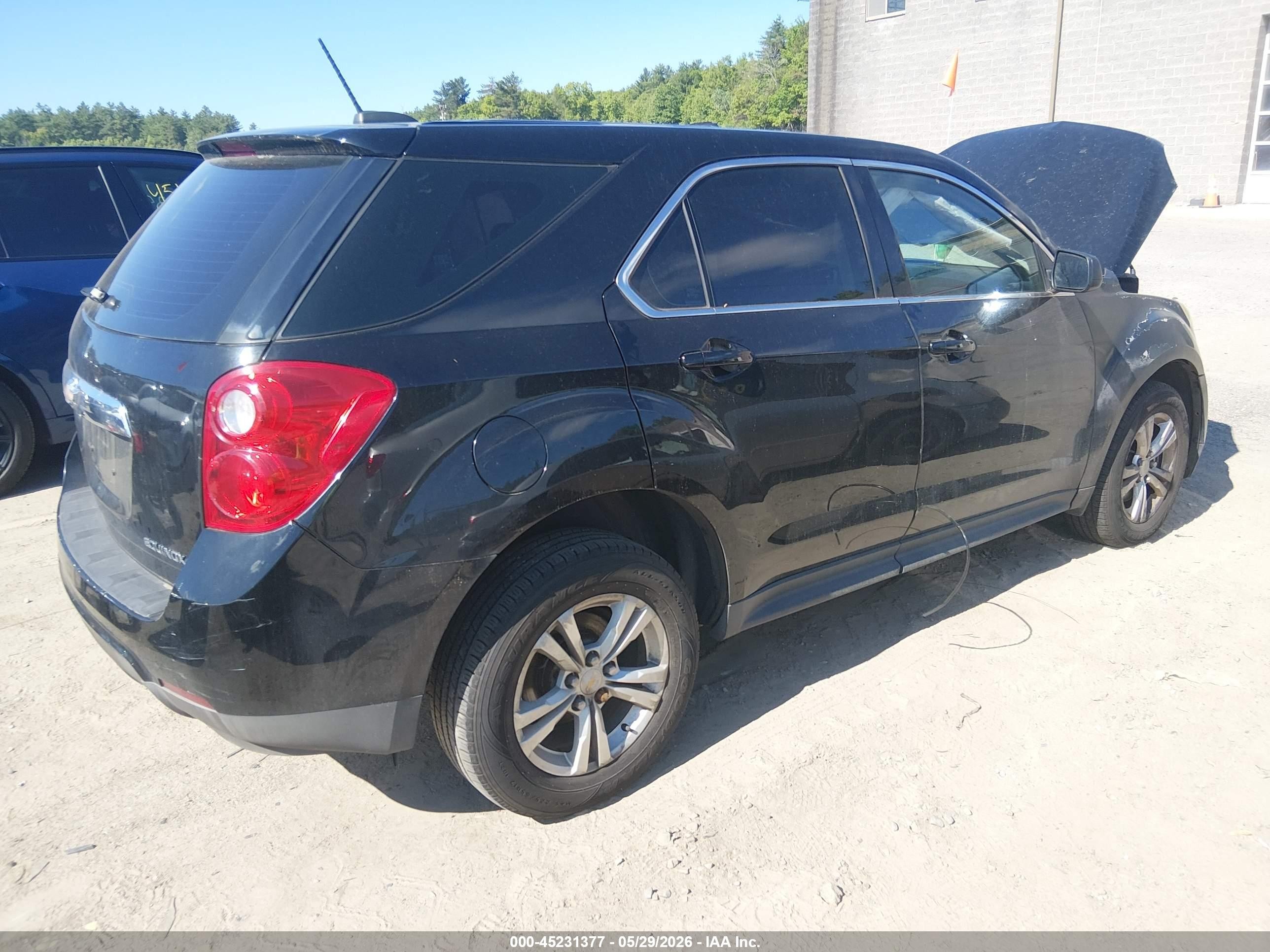 2015 Chevrolet Equinox Ls Black vin: 2GNFLEEK9F6323639