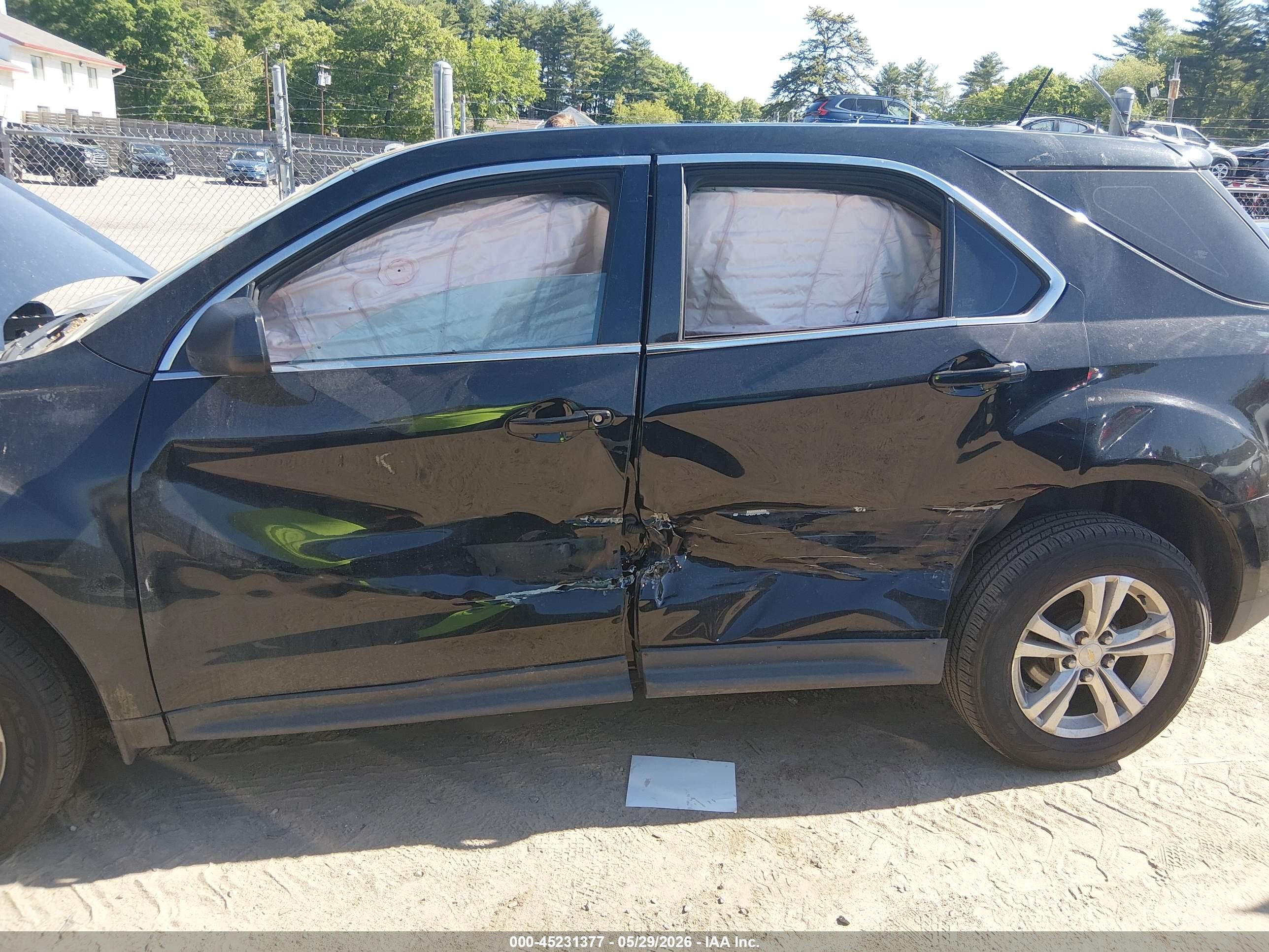 2015 Chevrolet Equinox Ls Black vin: 2GNFLEEK9F6323639