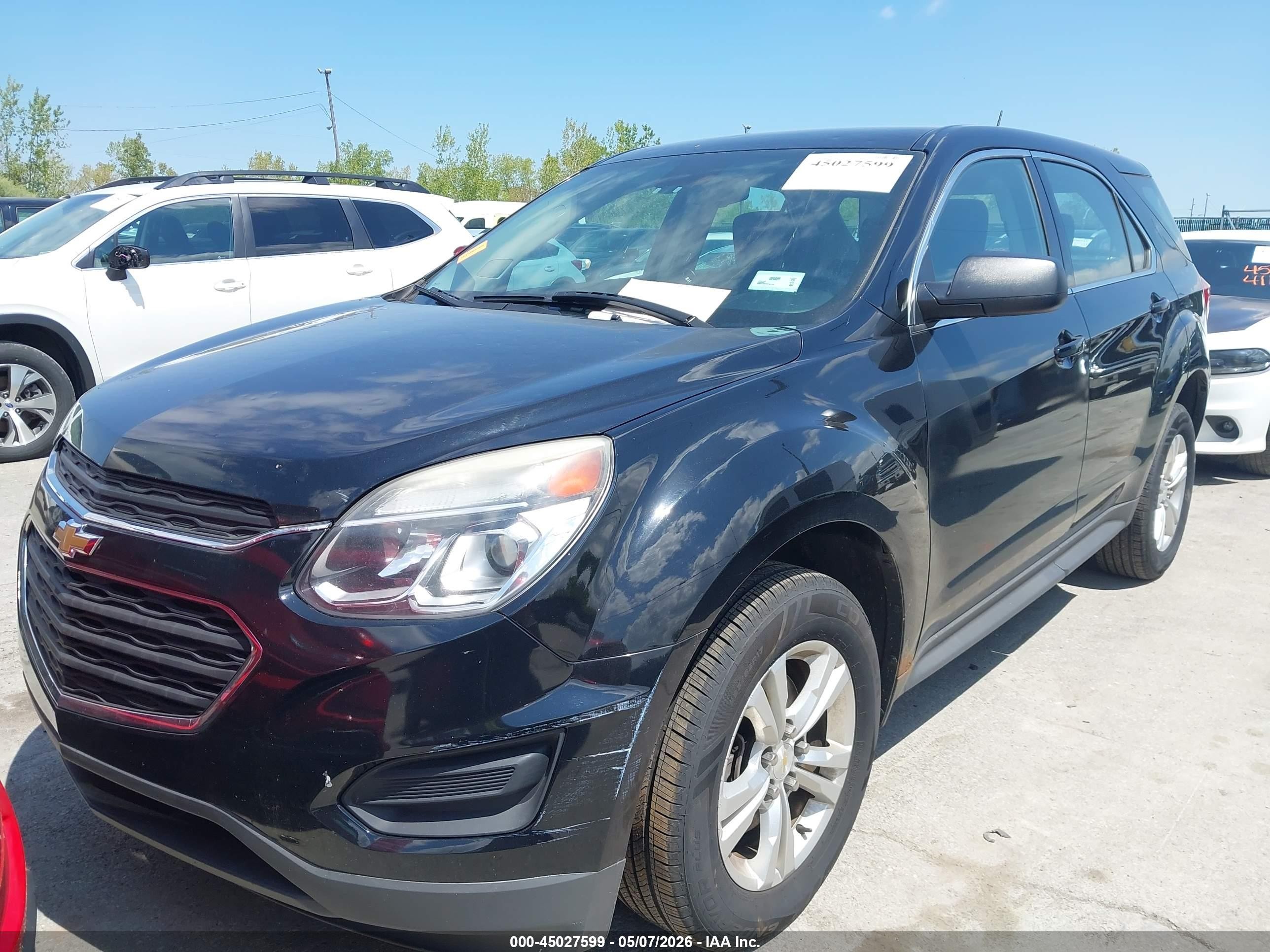 2016 Chevrolet Equinox Ls Черный vin: 2GNFLEEK9G6301108