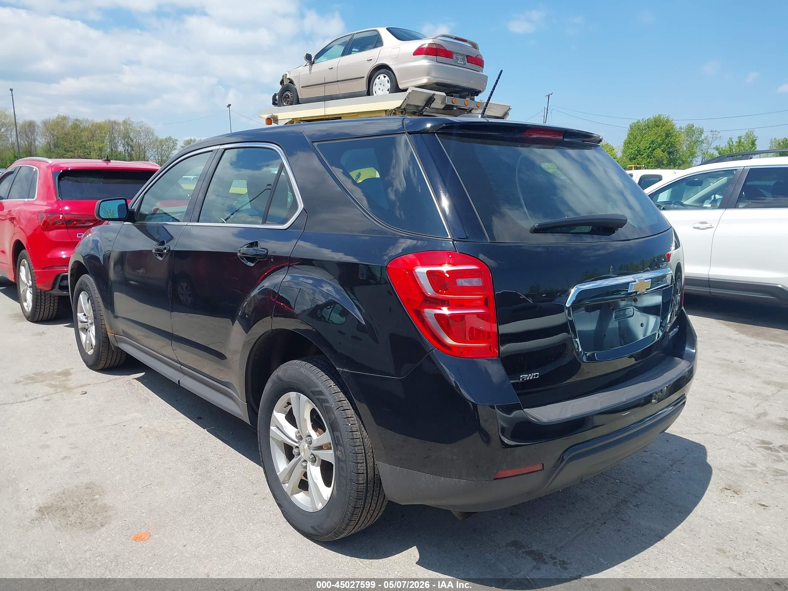 2016 Chevrolet Equinox Ls Черный vin: 2GNFLEEK9G6301108