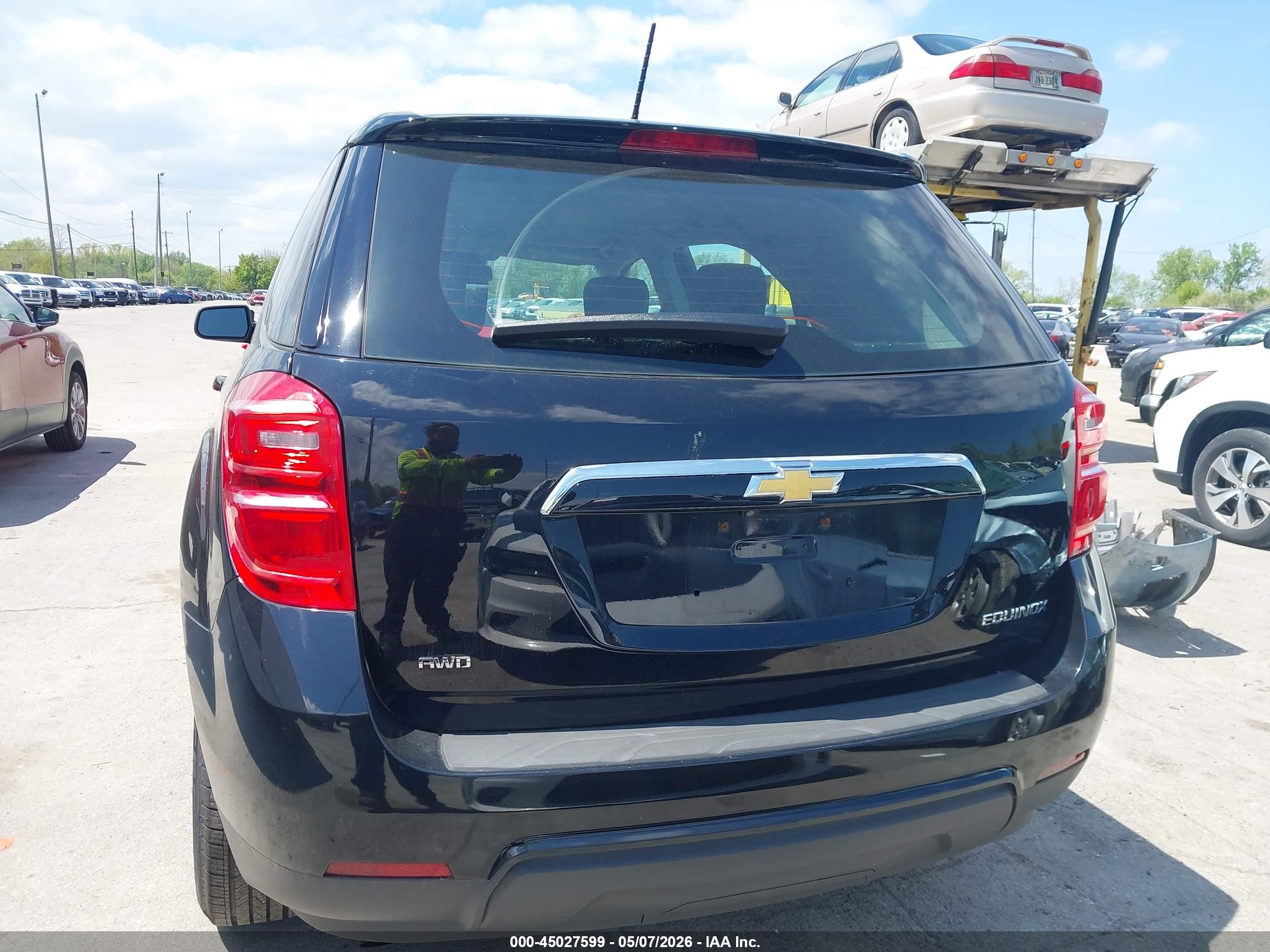 2016 Chevrolet Equinox Ls Черный vin: 2GNFLEEK9G6301108