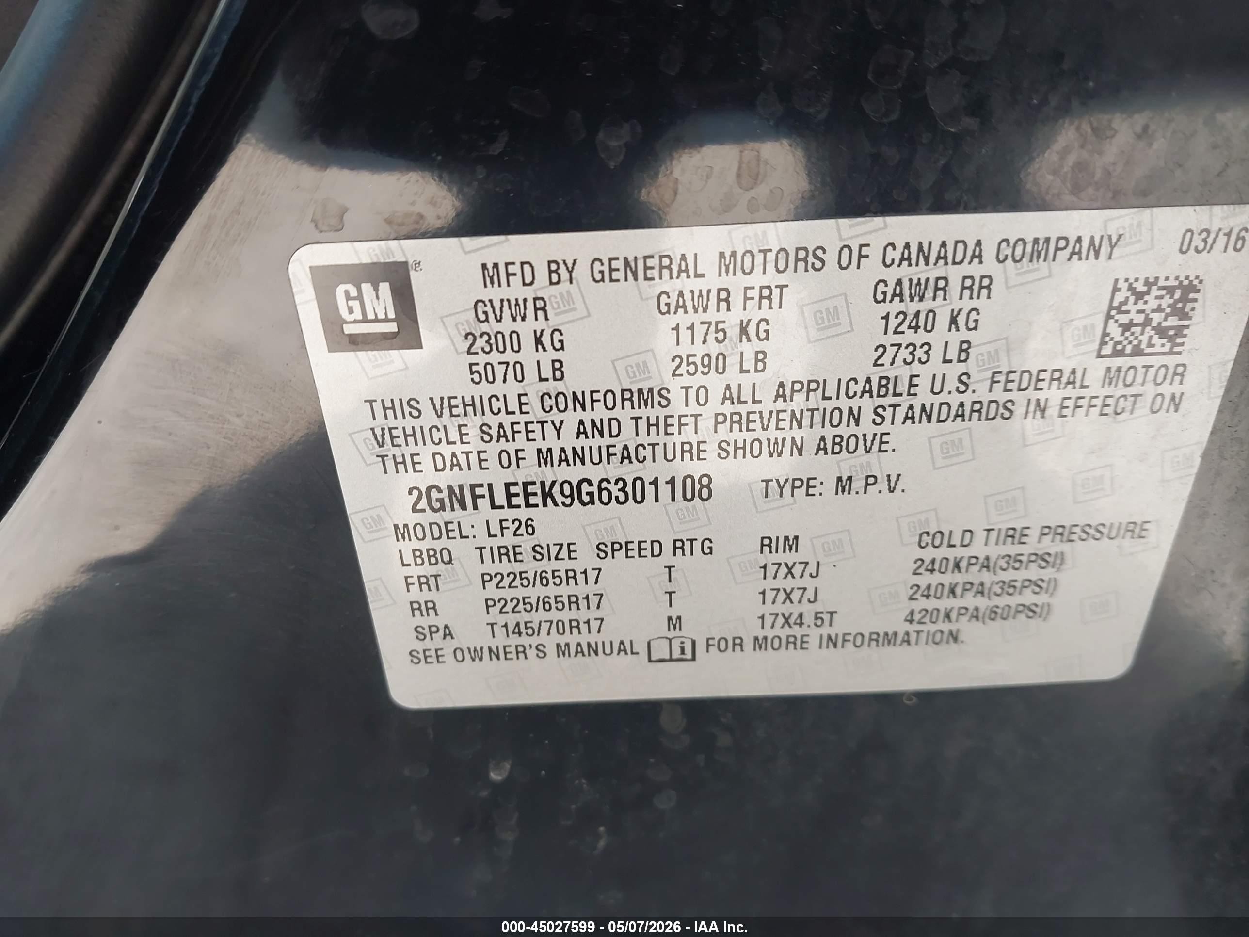 2016 Chevrolet Equinox Ls Черный vin: 2GNFLEEK9G6301108