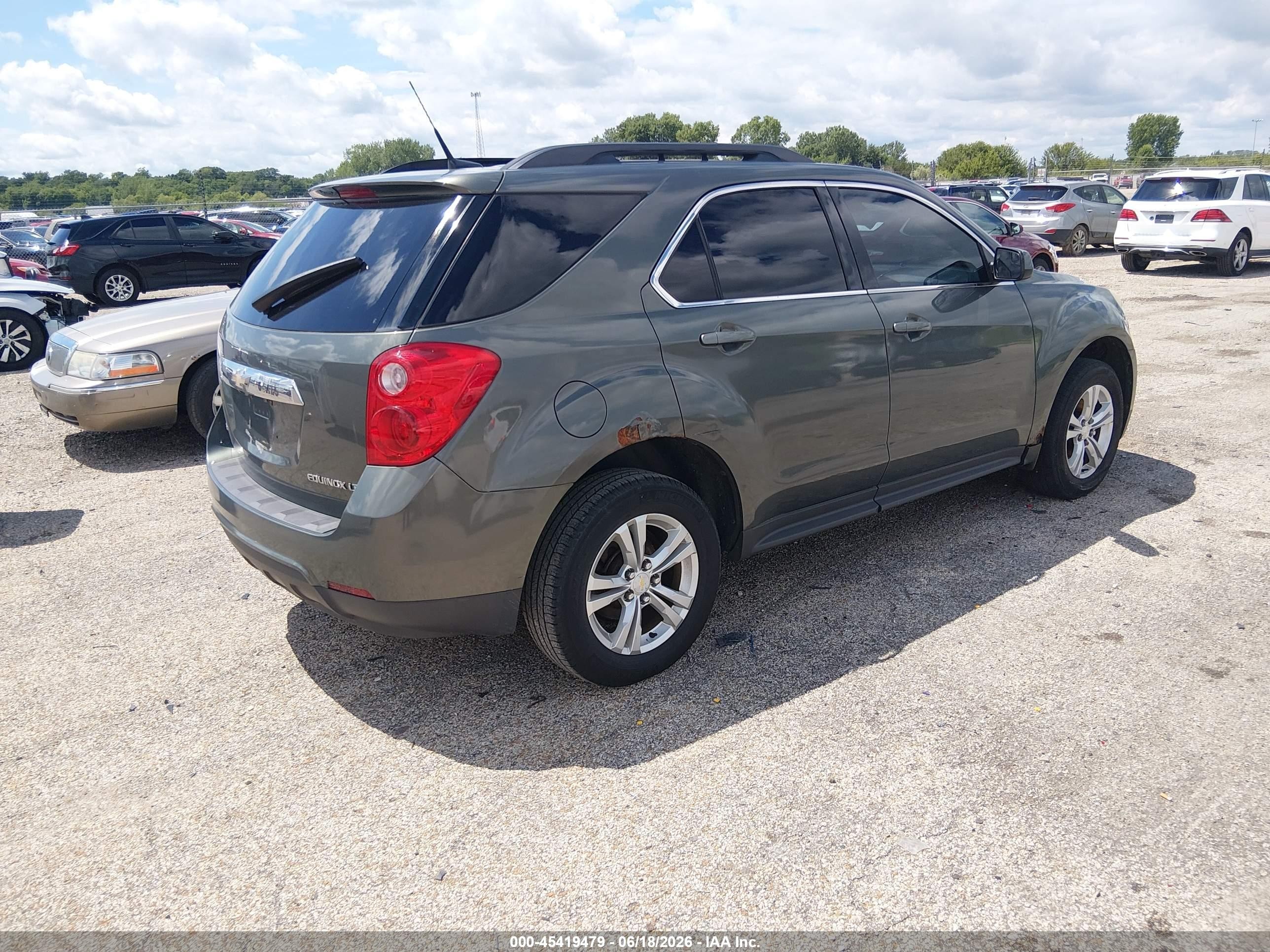 2013 Chevrolet Equinox Lt Gray vin: 2GNFLEEKXD6107067