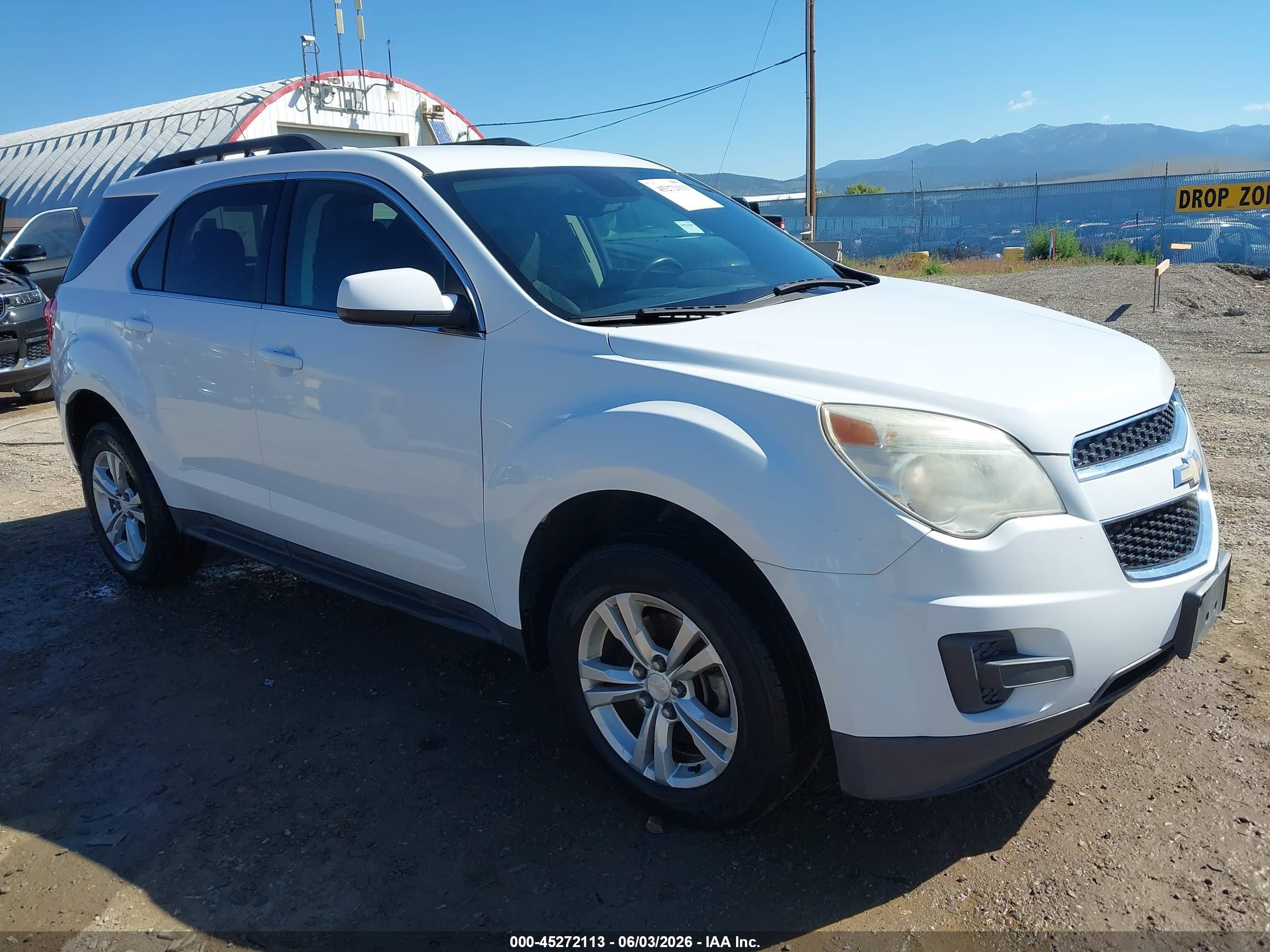 2013 Chevrolet Equinox 1lt White vin: 2GNFLEEKXD6113984
