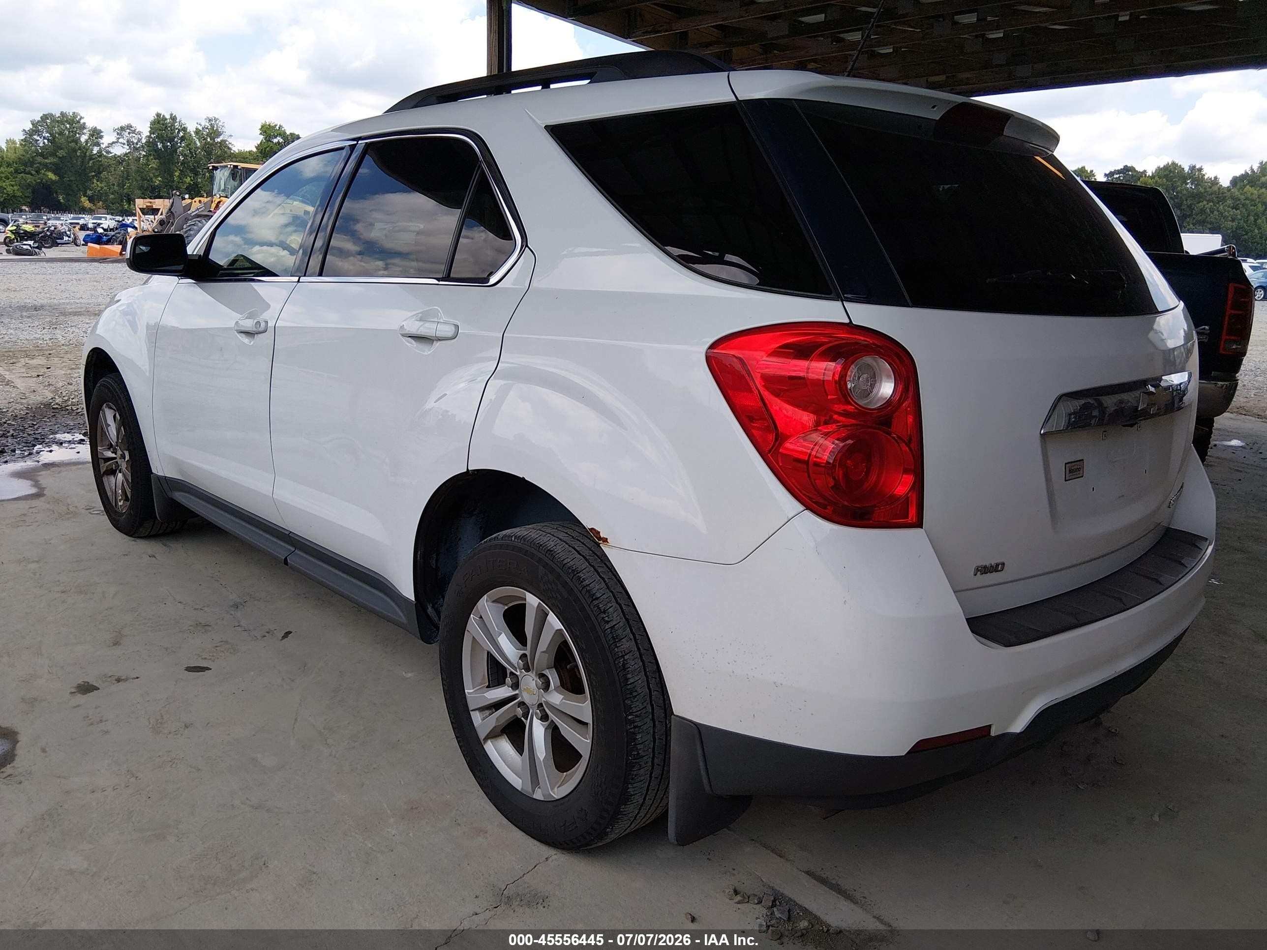 2013 Chevrolet Equinox Lt White vin: 2GNFLEEKXD6351530
