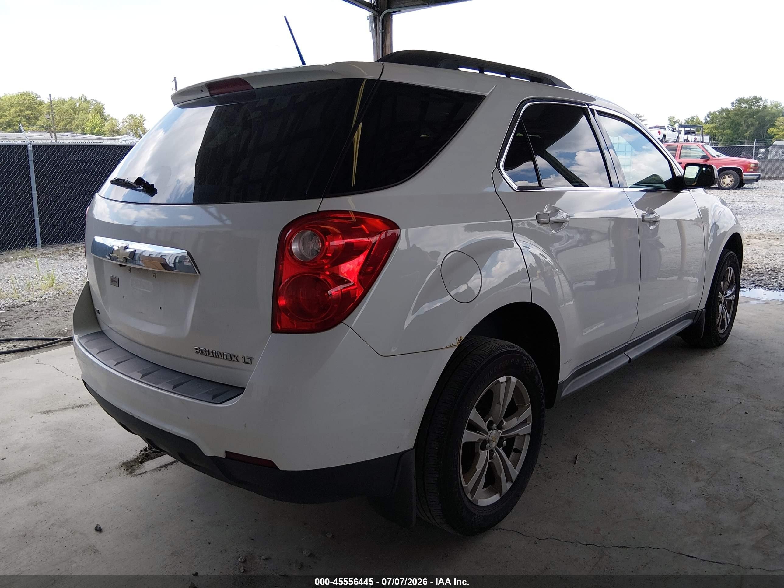 2013 Chevrolet Equinox Lt White vin: 2GNFLEEKXD6351530