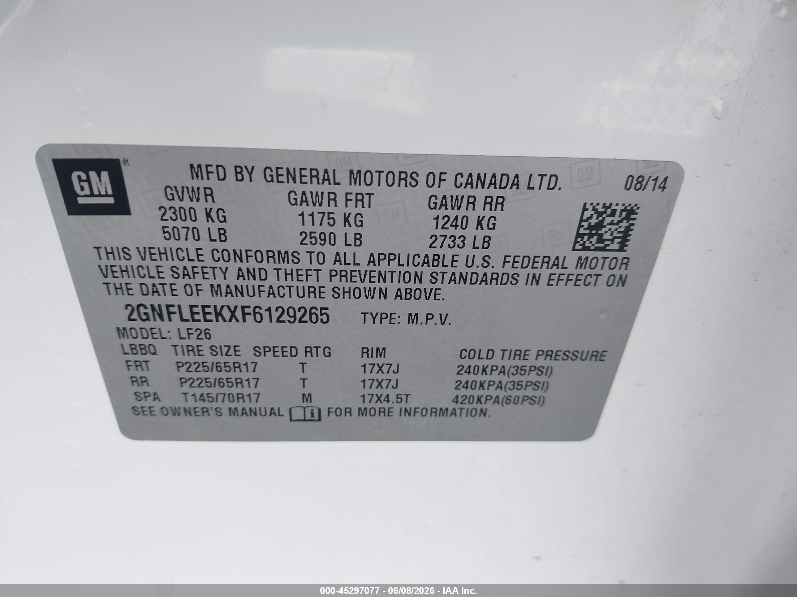 2015 Chevrolet Equinox Ls White vin: 2GNFLEEKXF6129265