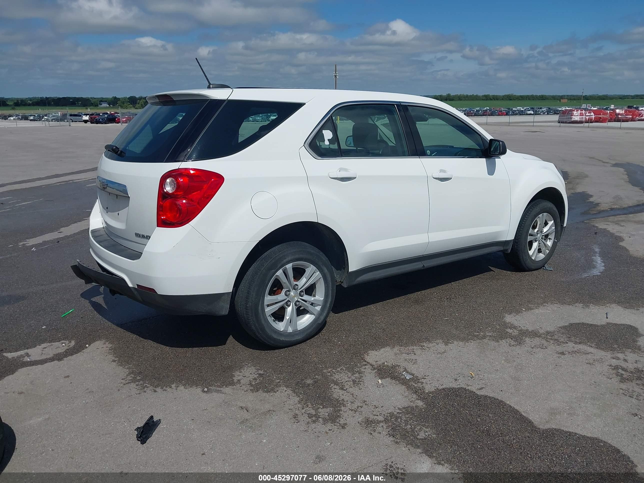2015 Chevrolet Equinox Ls White vin: 2GNFLEEKXF6129265