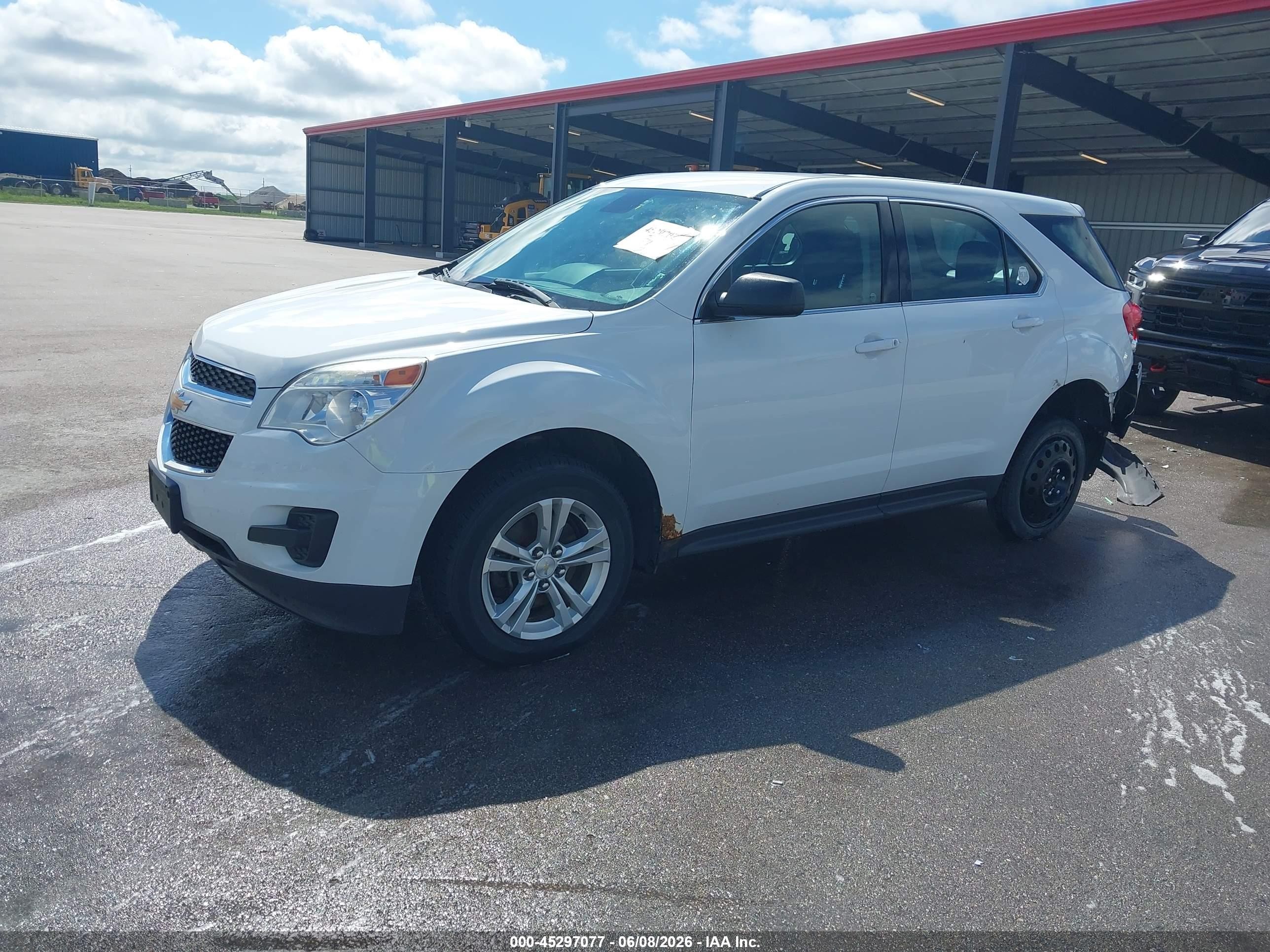 2015 Chevrolet Equinox Ls White vin: 2GNFLEEKXF6129265
