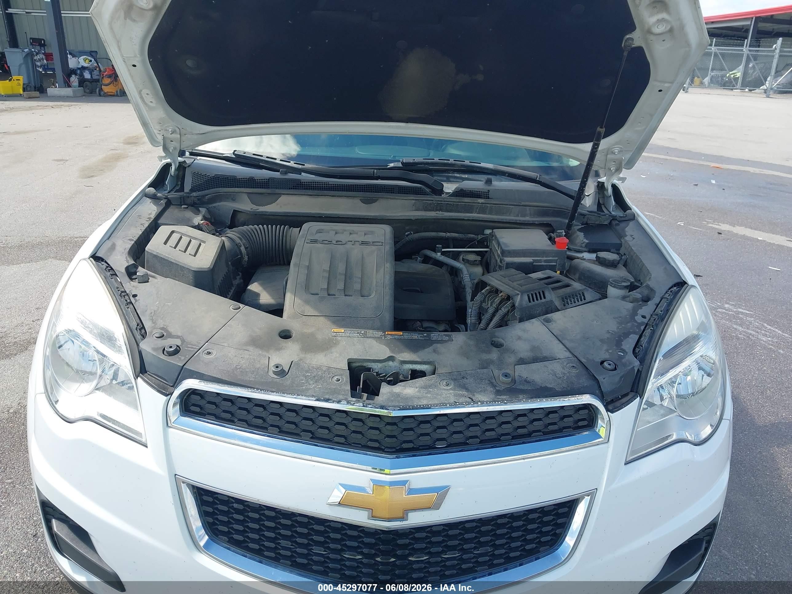 2015 Chevrolet Equinox Ls White vin: 2GNFLEEKXF6129265