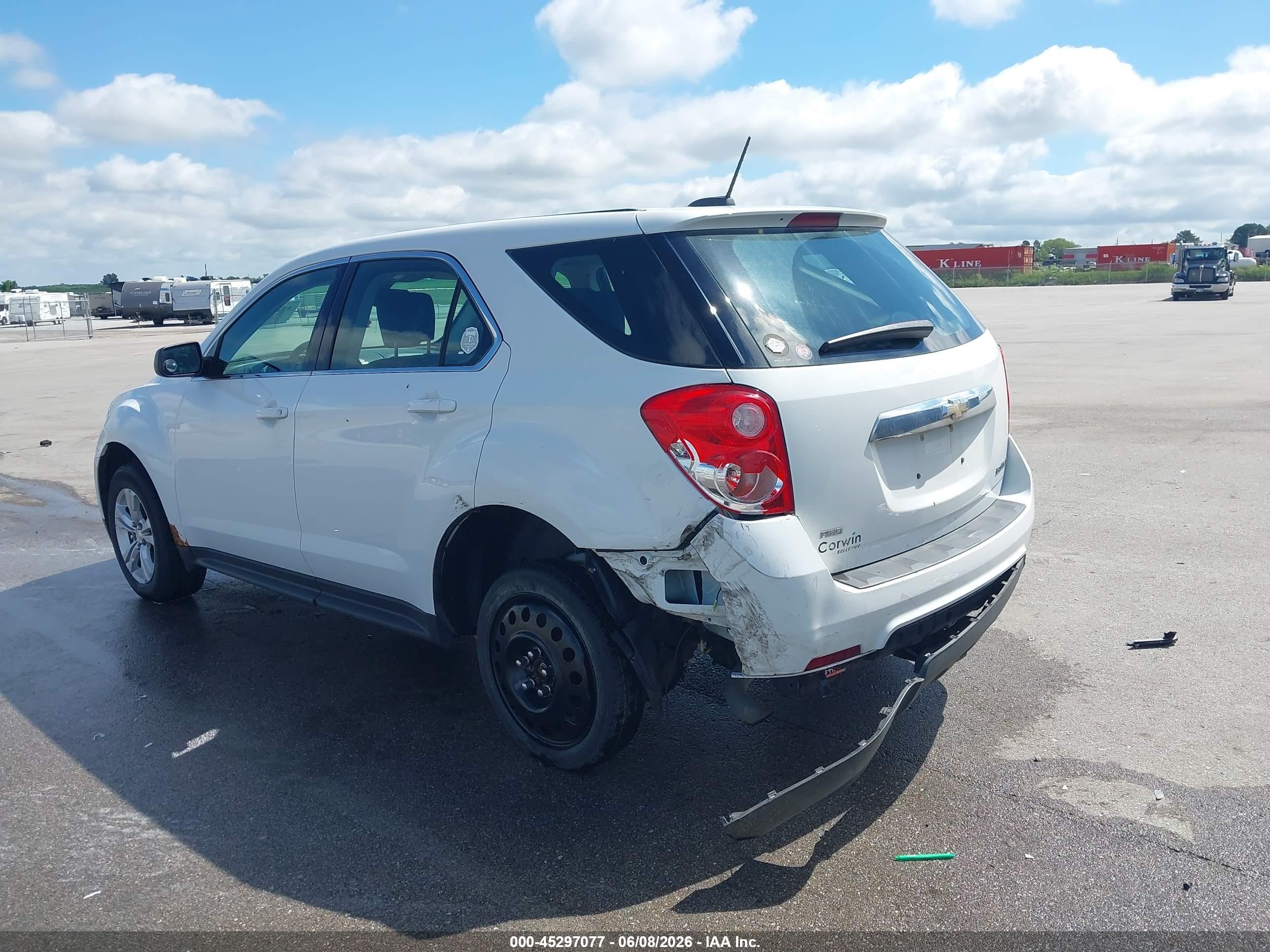 2015 Chevrolet Equinox Ls White vin: 2GNFLEEKXF6129265