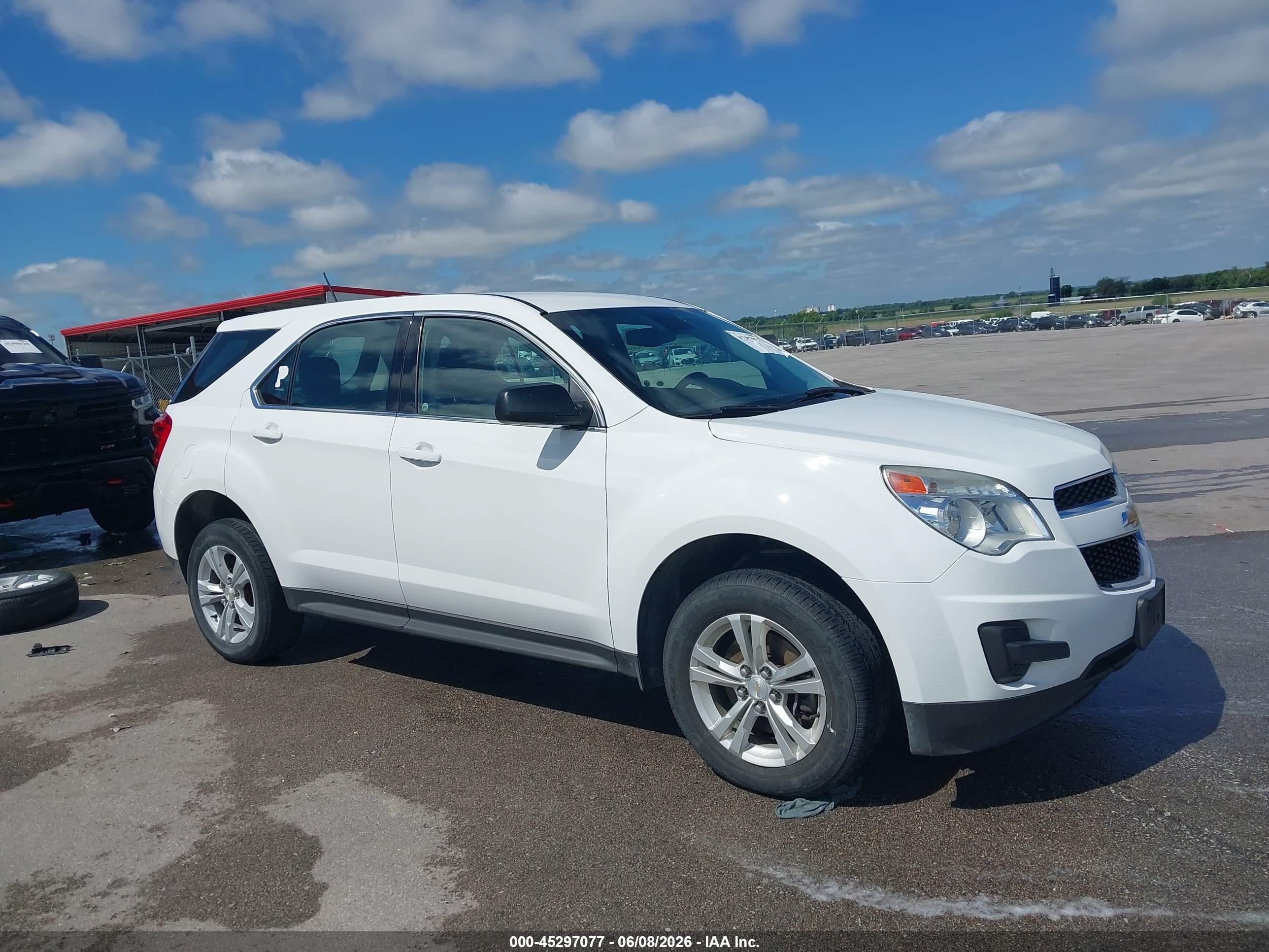 2015 Chevrolet Equinox Ls White vin: 2GNFLEEKXF6129265