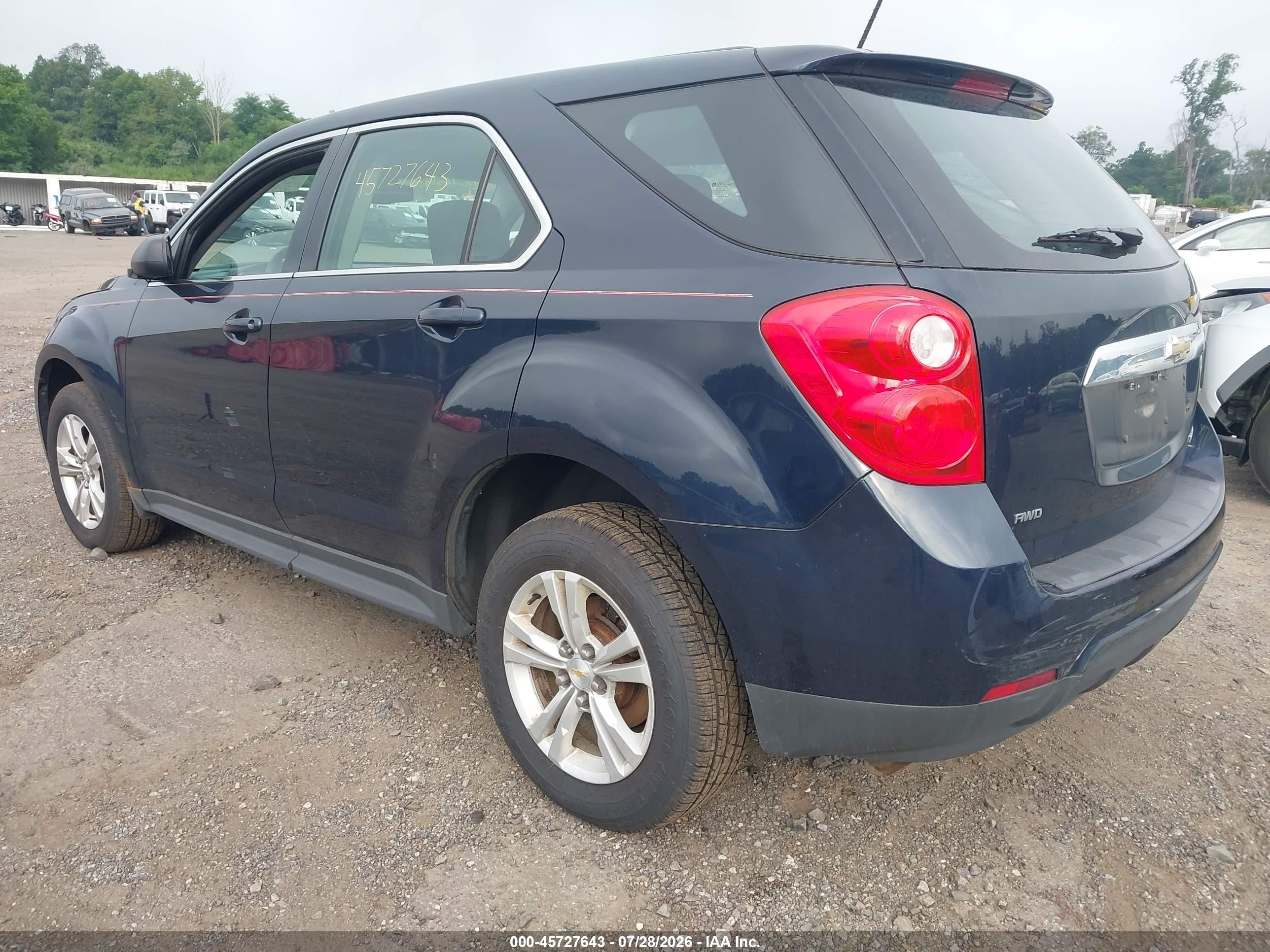 2015 Chevrolet Equinox Ls Blue vin: 2GNFLEEKXF6341762