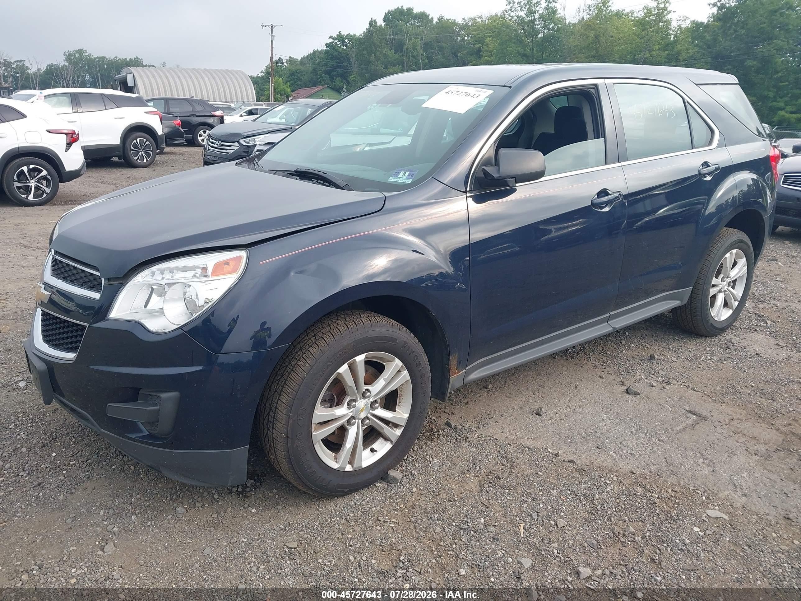 2015 Chevrolet Equinox Ls Blue vin: 2GNFLEEKXF6341762