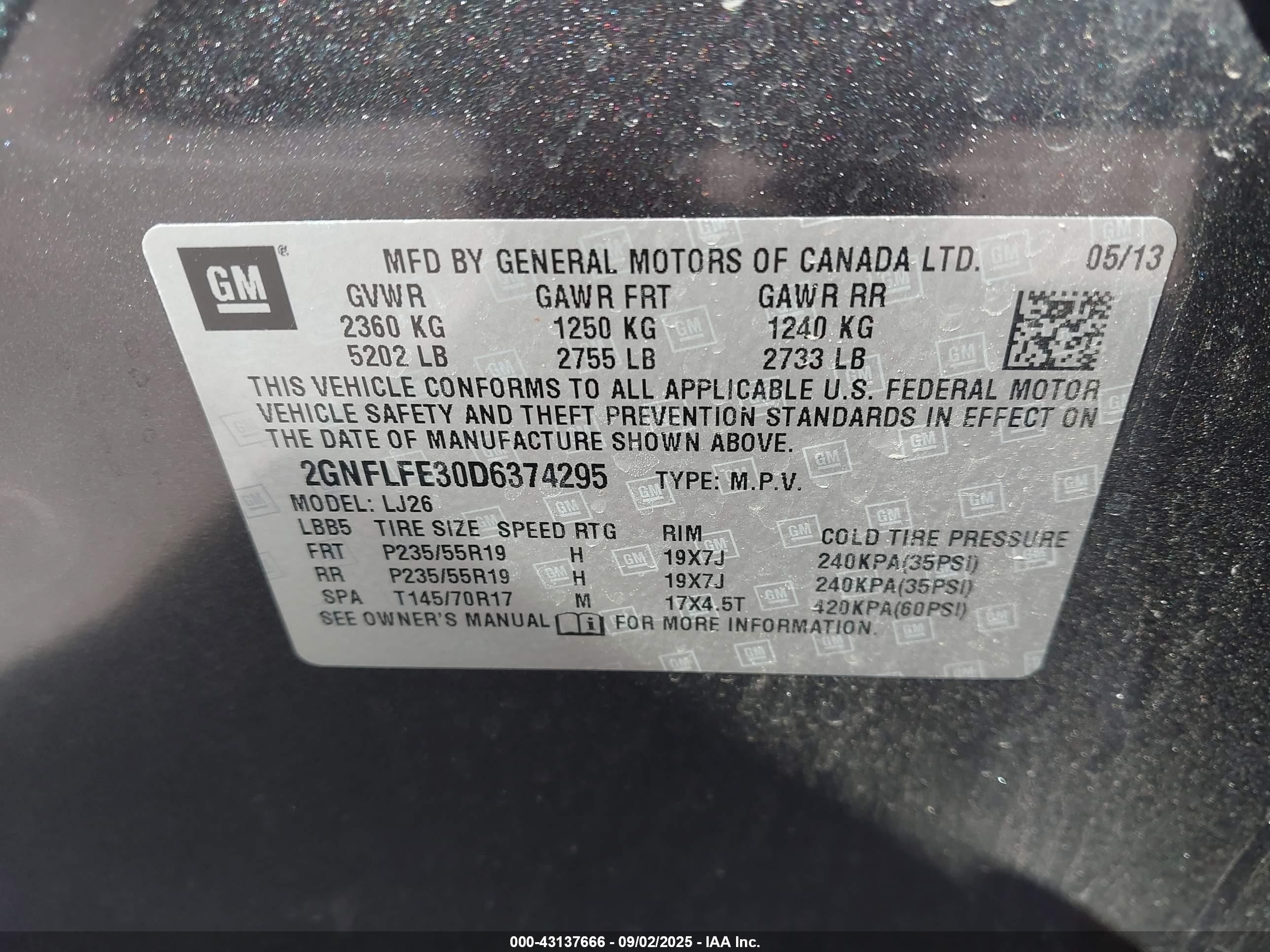 2013 Chevrolet Equinox Ltz Gray vin: 2GNFLFE30D6374295