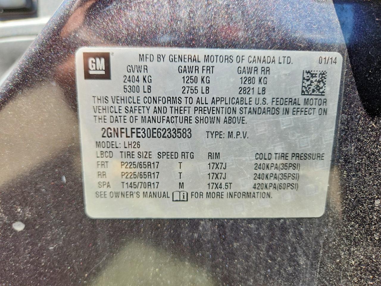 2014 Chevrolet Equinox Lt Gray vin: 2GNFLFE30E6233583