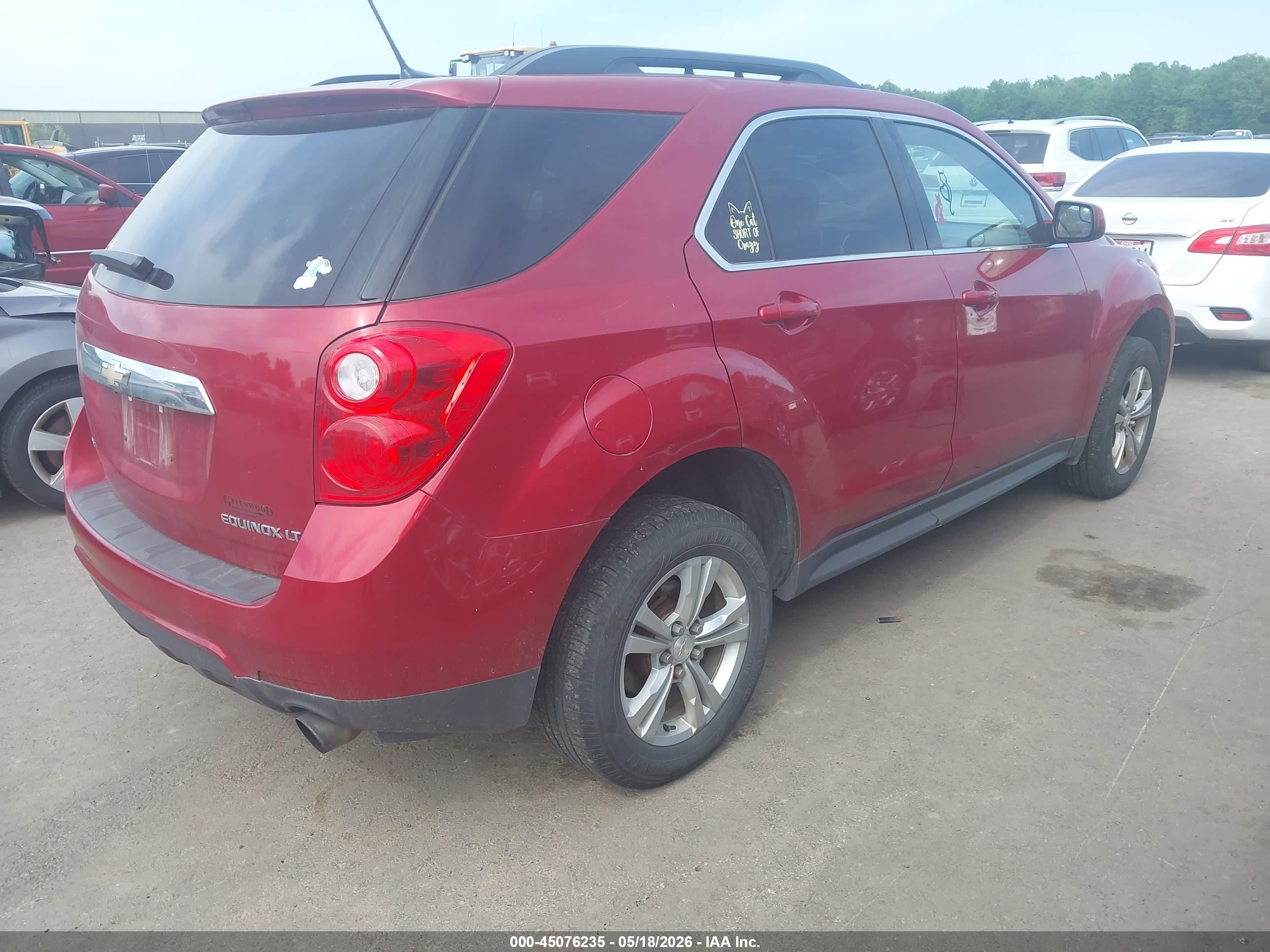 2014 Chevrolet Equinox 1lt Red vin: 2GNFLFE35E6191699