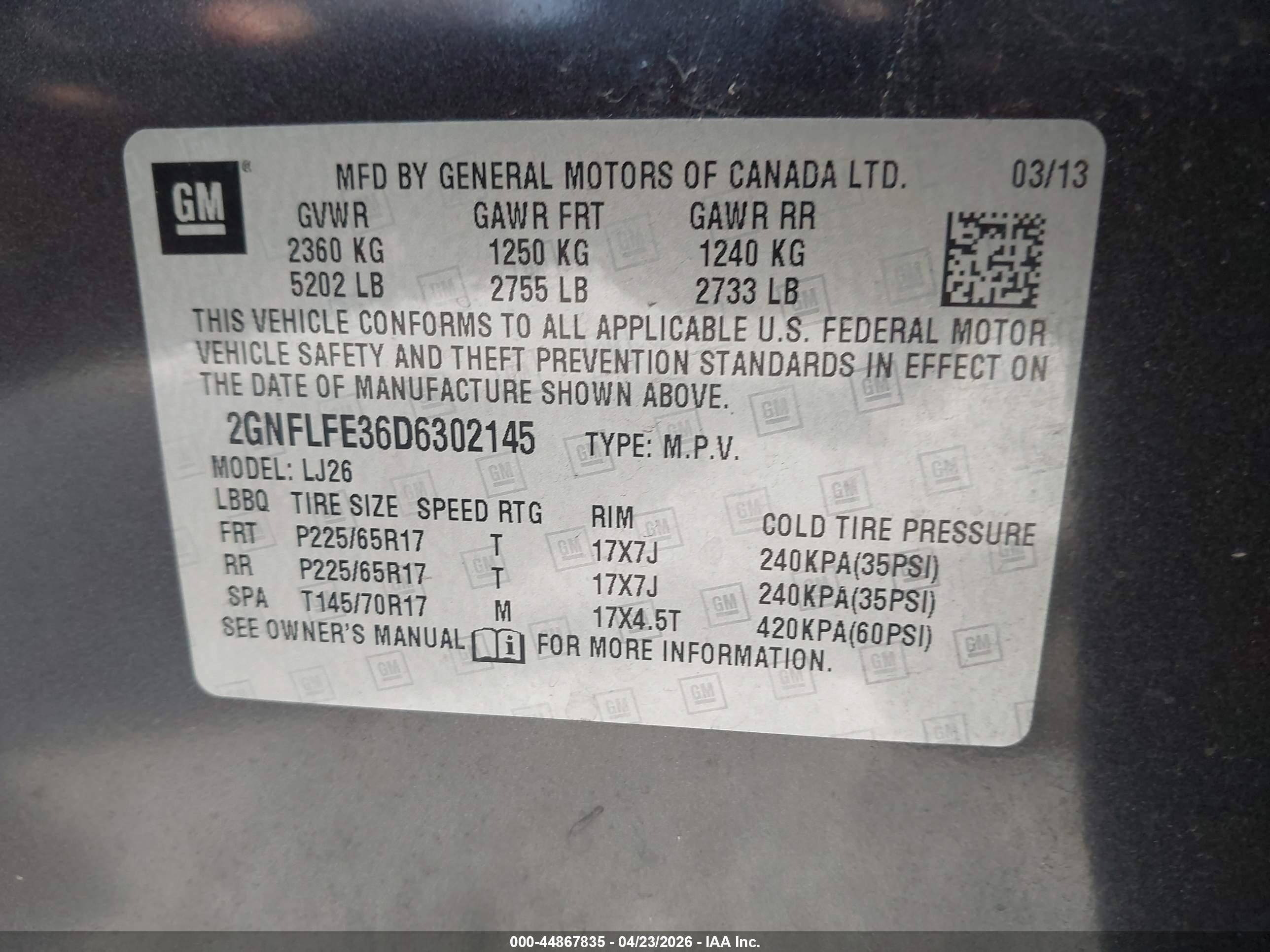 2013 Chevrolet Equinox Ltz Gray vin: 2GNFLFE36D6302145