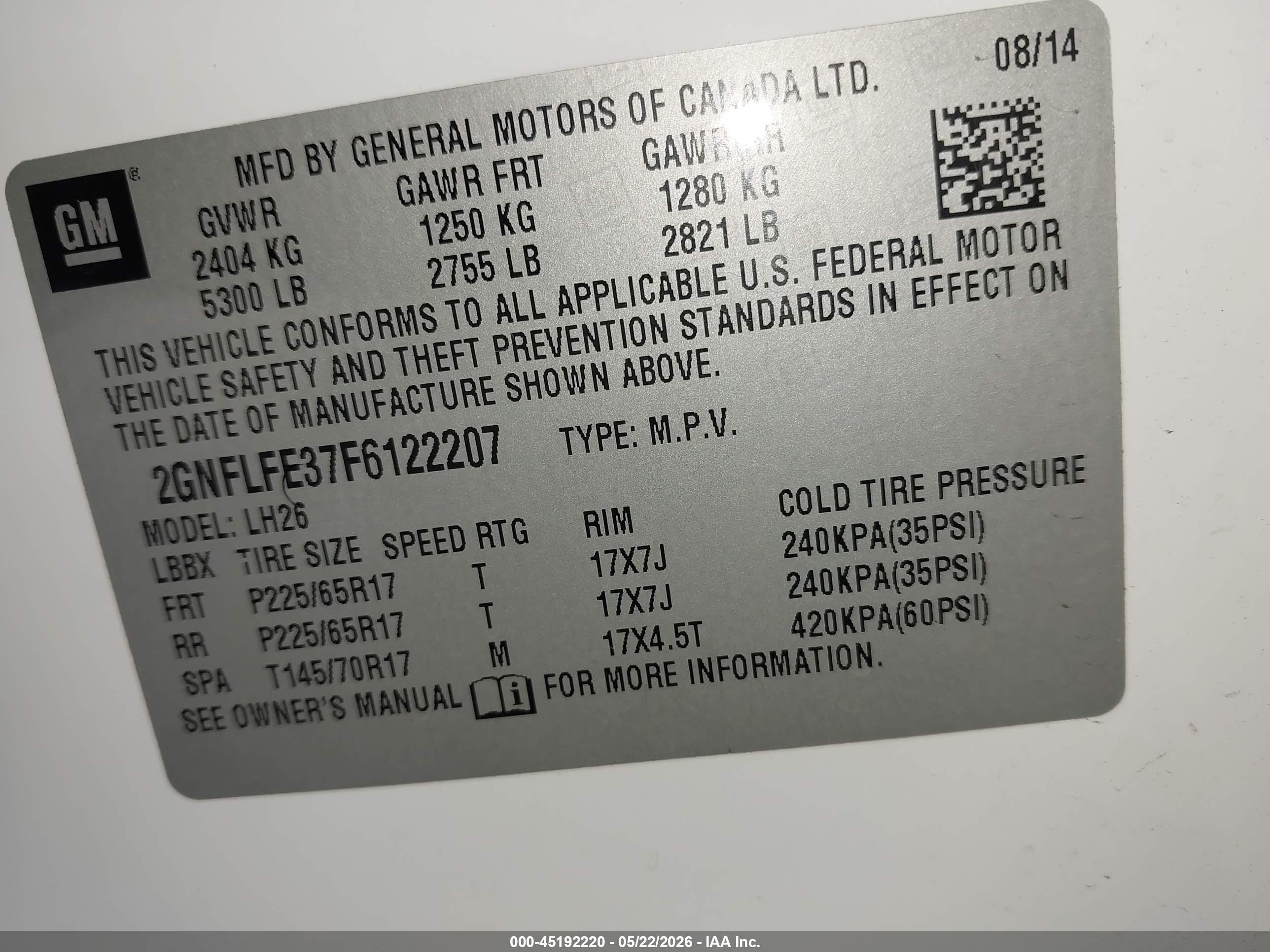 2015 Chevrolet Equinox 1lt White vin: 2GNFLFE37F6122207