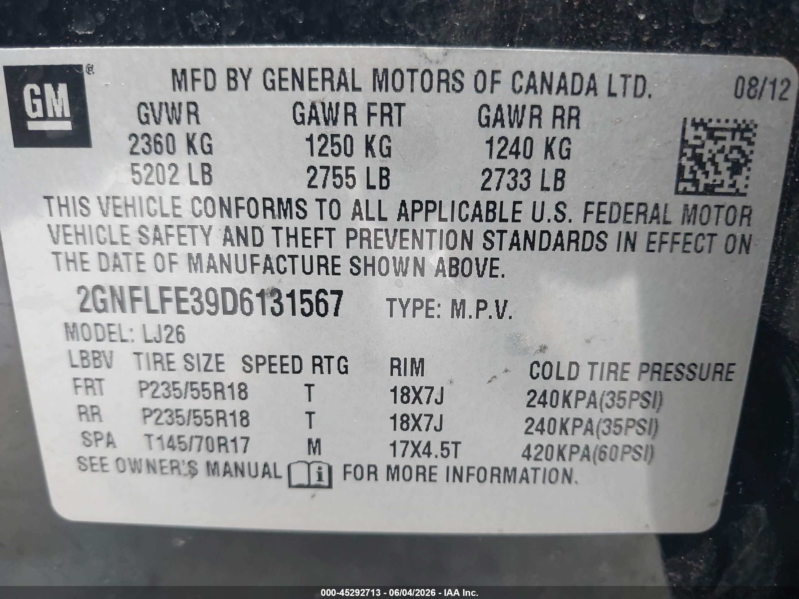 2013 Chevrolet Equinox Ltz Black vin: 2GNFLFE39D6131567