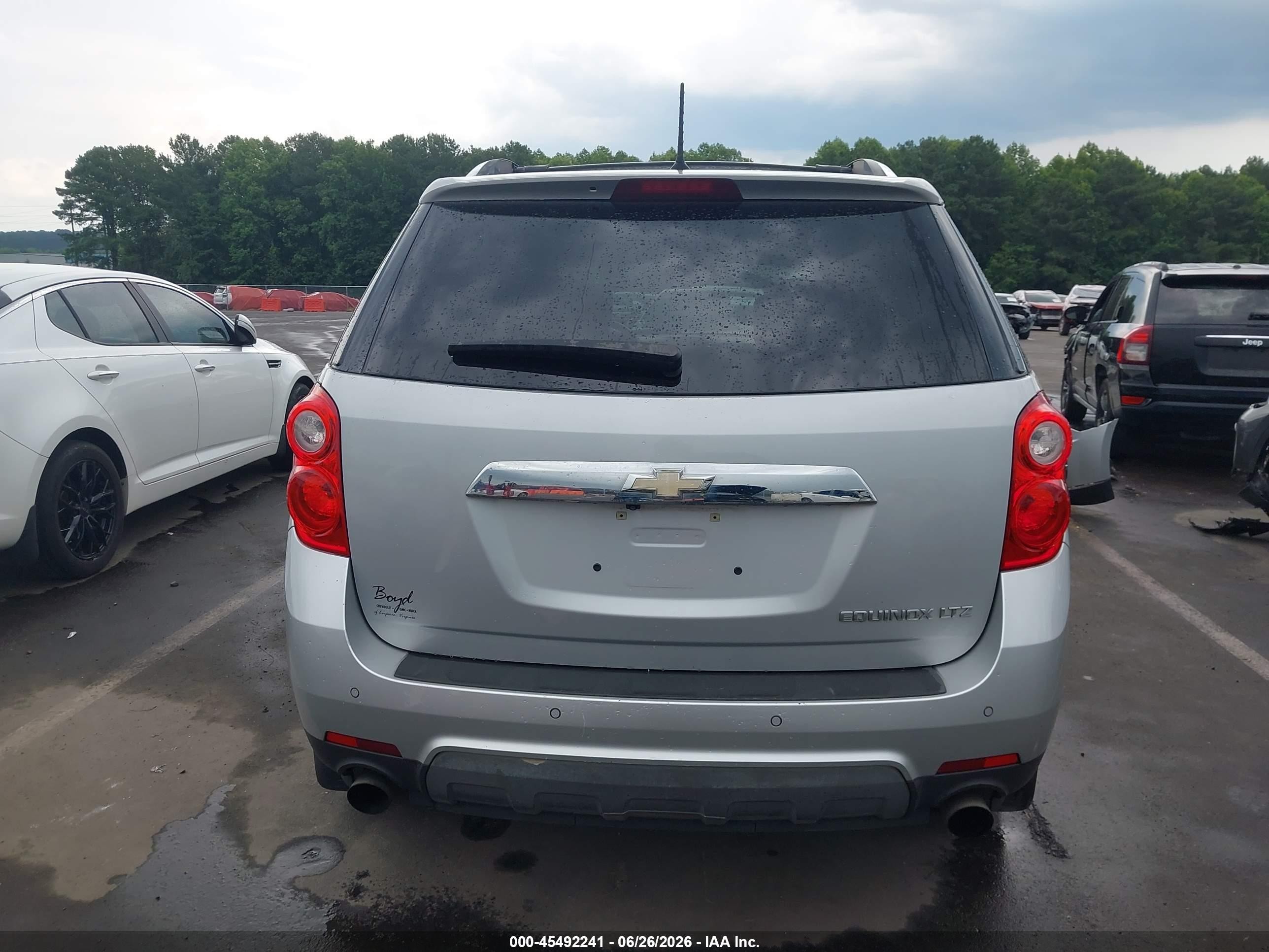 2013 Chevrolet Equinox Ltz Silver vin: 2GNFLFE3XD6385661