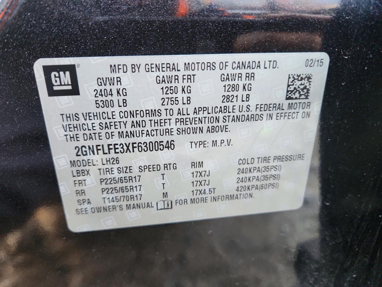 2015 Chevrolet Equinox Lt Черный vin: 2GNFLFE3XF6300546