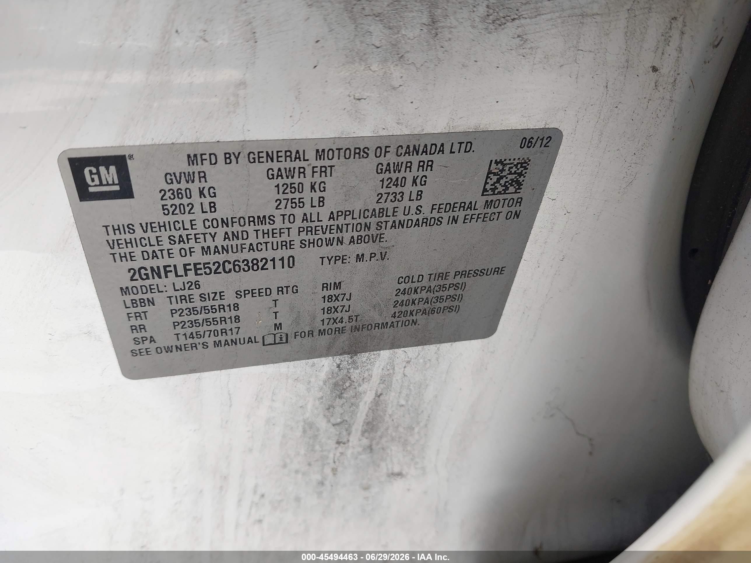2012 Chevrolet Equinox Ltz White vin: 2GNFLFE52C6382110
