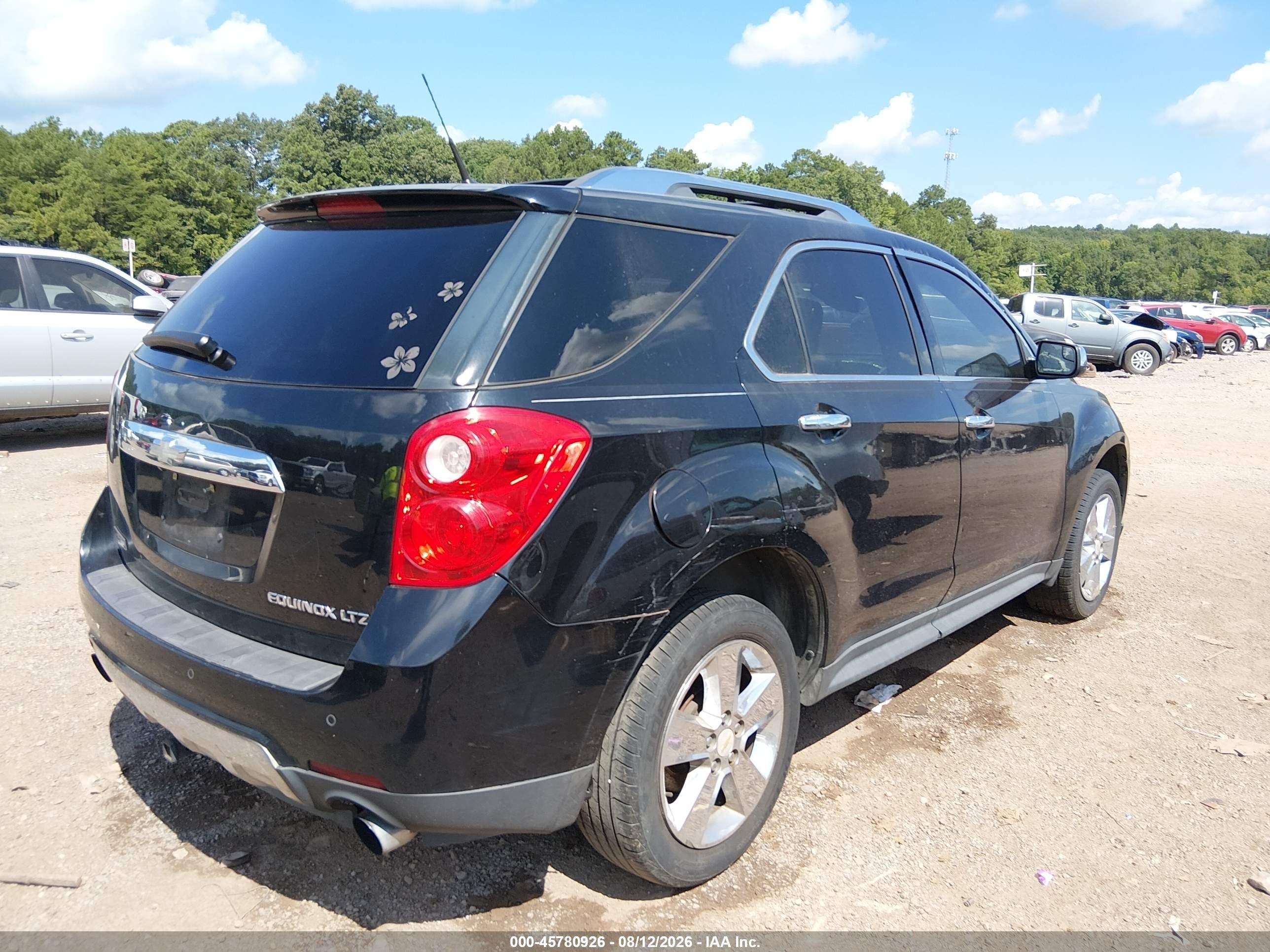 2012 Chevrolet Equinox Ltz Черный vin: 2GNFLFE54C6158000