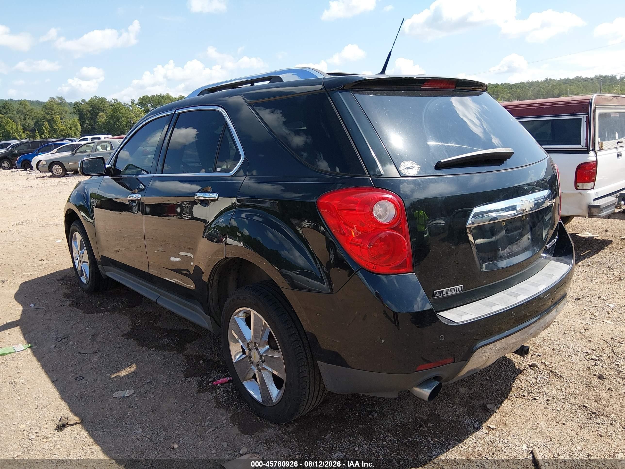 2012 Chevrolet Equinox Ltz Черный vin: 2GNFLFE54C6158000