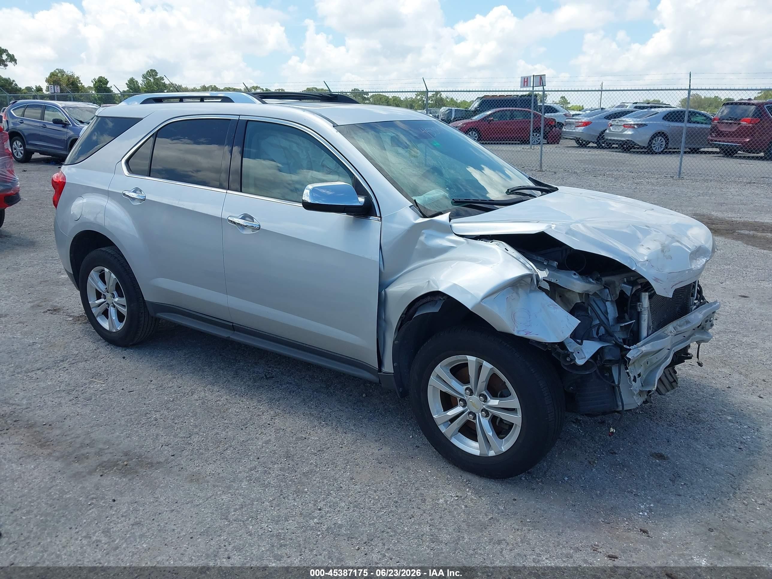 2012 Chevrolet Equinox Ltz Silver vin: 2GNFLFE57C6175101