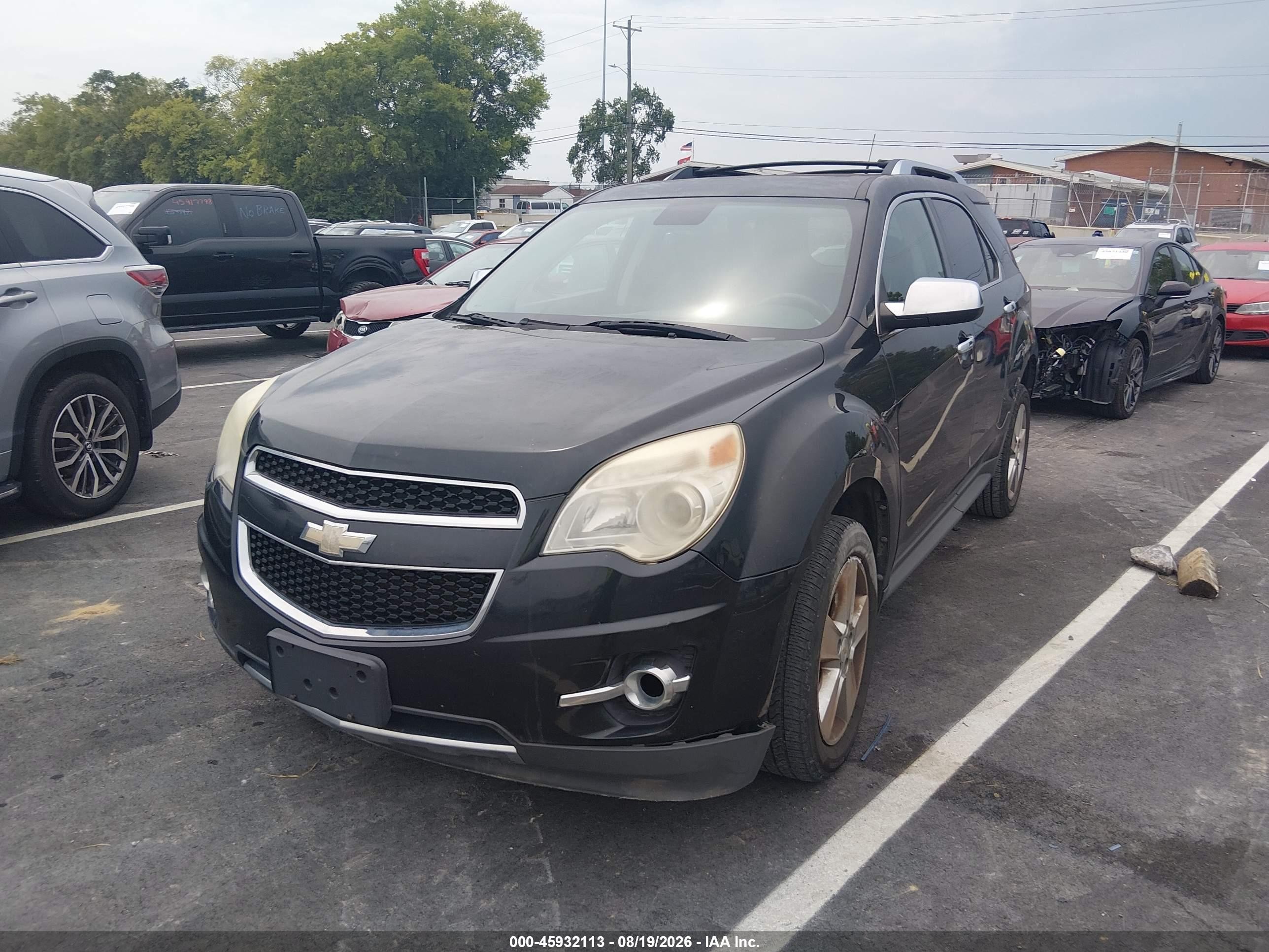 2012 Chevrolet Equinox Ltz Black vin: 2GNFLFE58C6160722