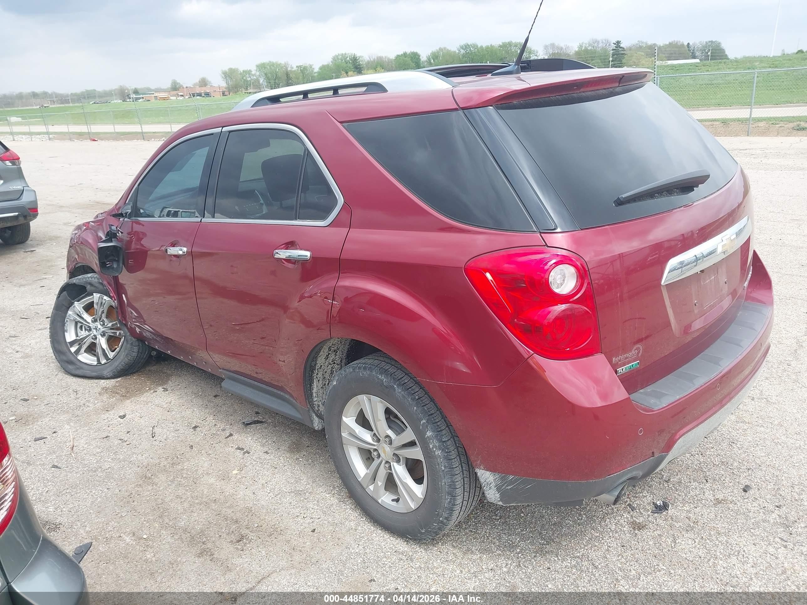 2012 Chevrolet Equinox Ltz Burgundy vin: 2GNFLFE5XC6218328