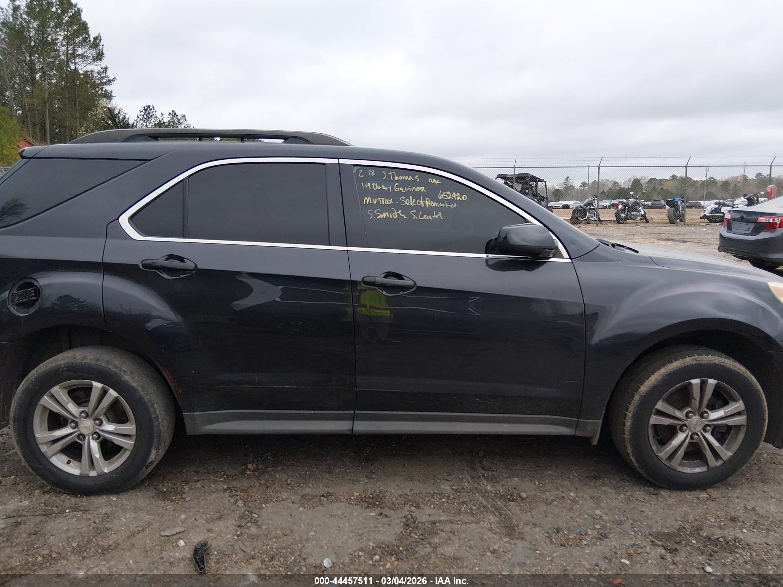2014 Chevrolet Equinox 1lt Black vin: 2GNFLFEK0E6252920
