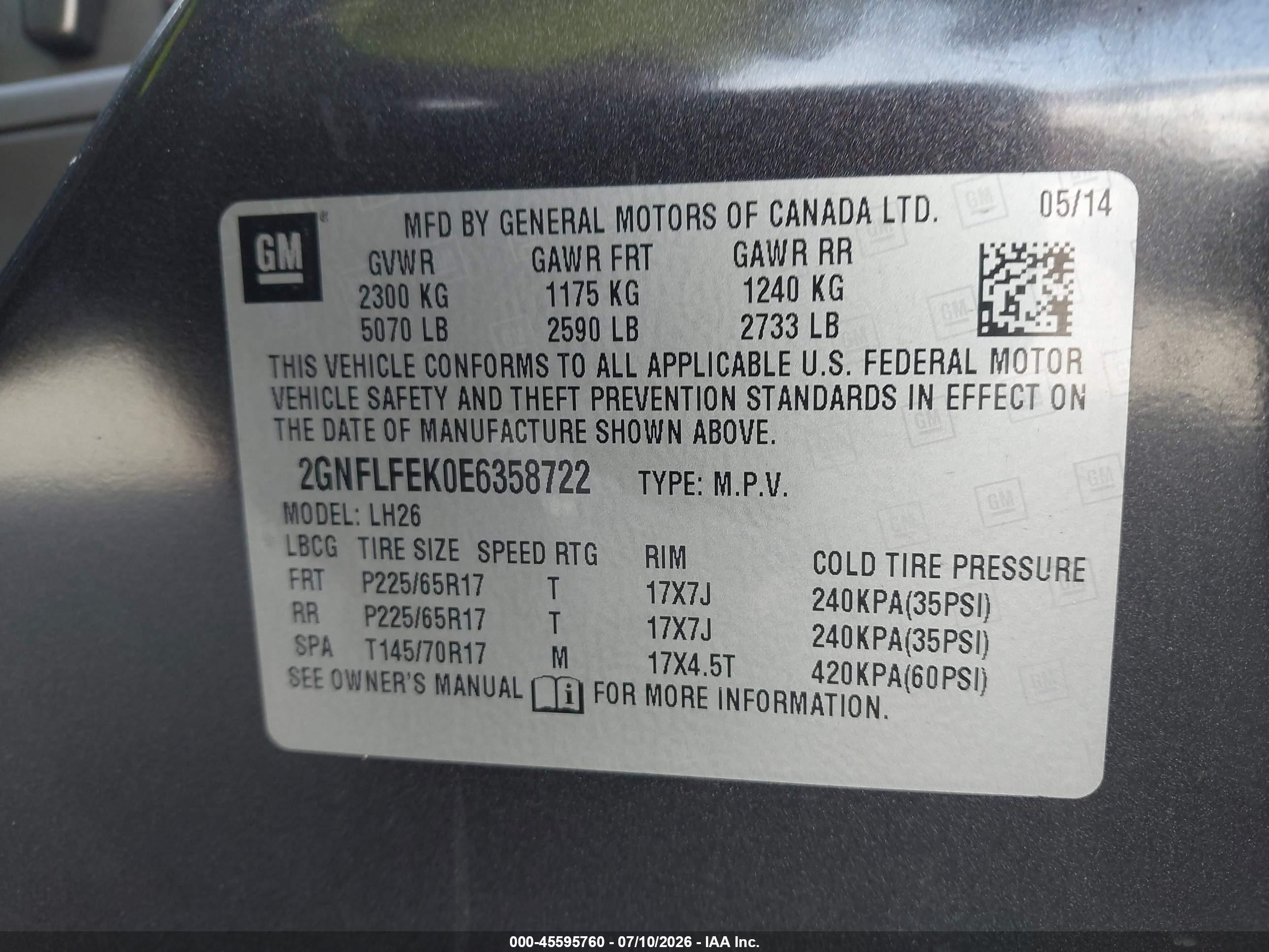 2014 Chevrolet Equinox Lt Gray vin: 2GNFLFEK0E6358722