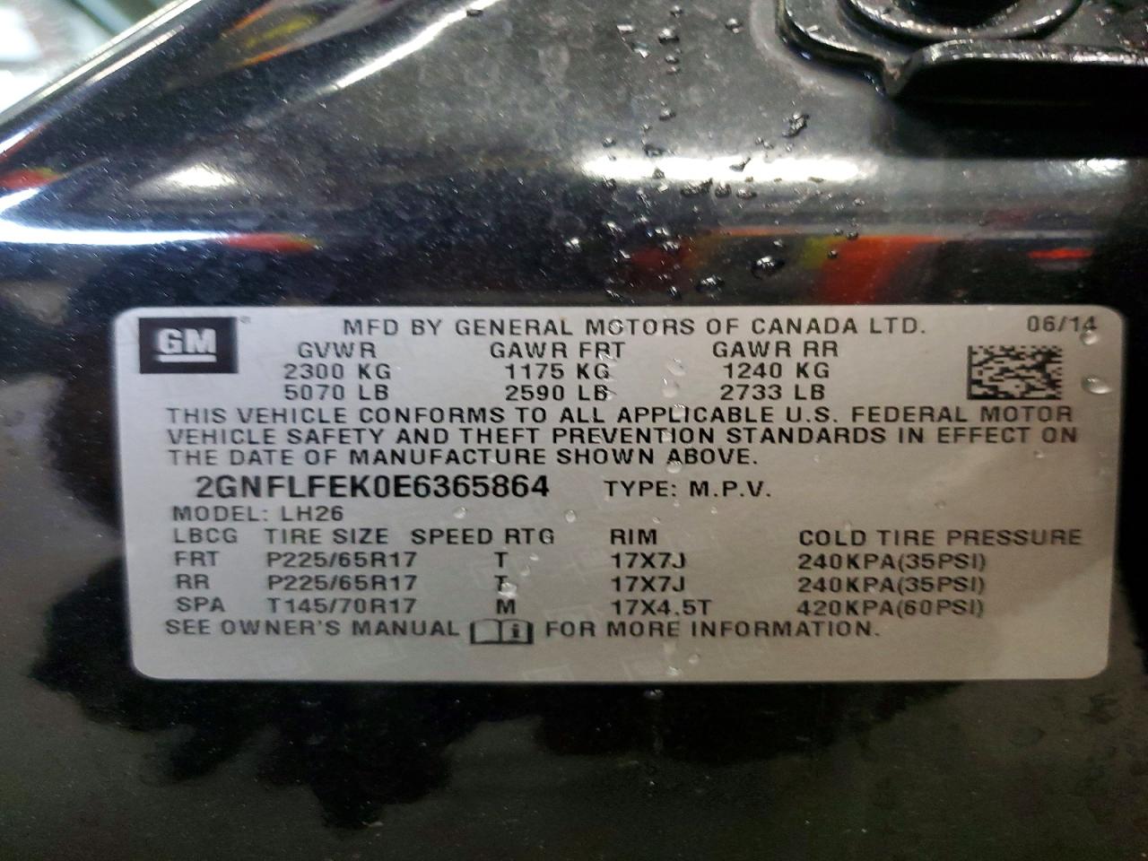 2014 Chevrolet Equinox Lt Черный vin: 2GNFLFEK0E6365864