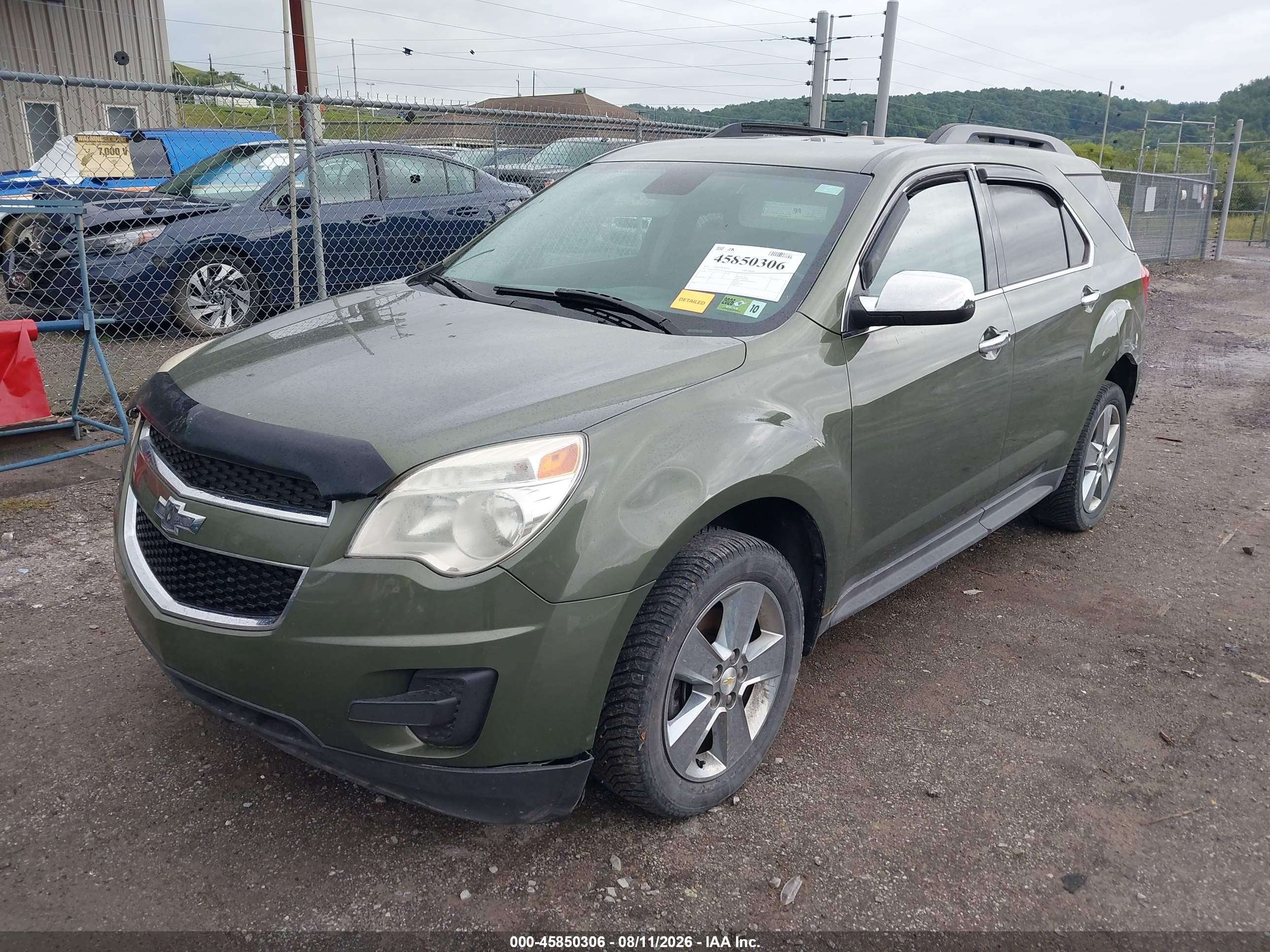 2015 Chevrolet Equinox Lt Зеленый vin: 2GNFLFEK0F6151653